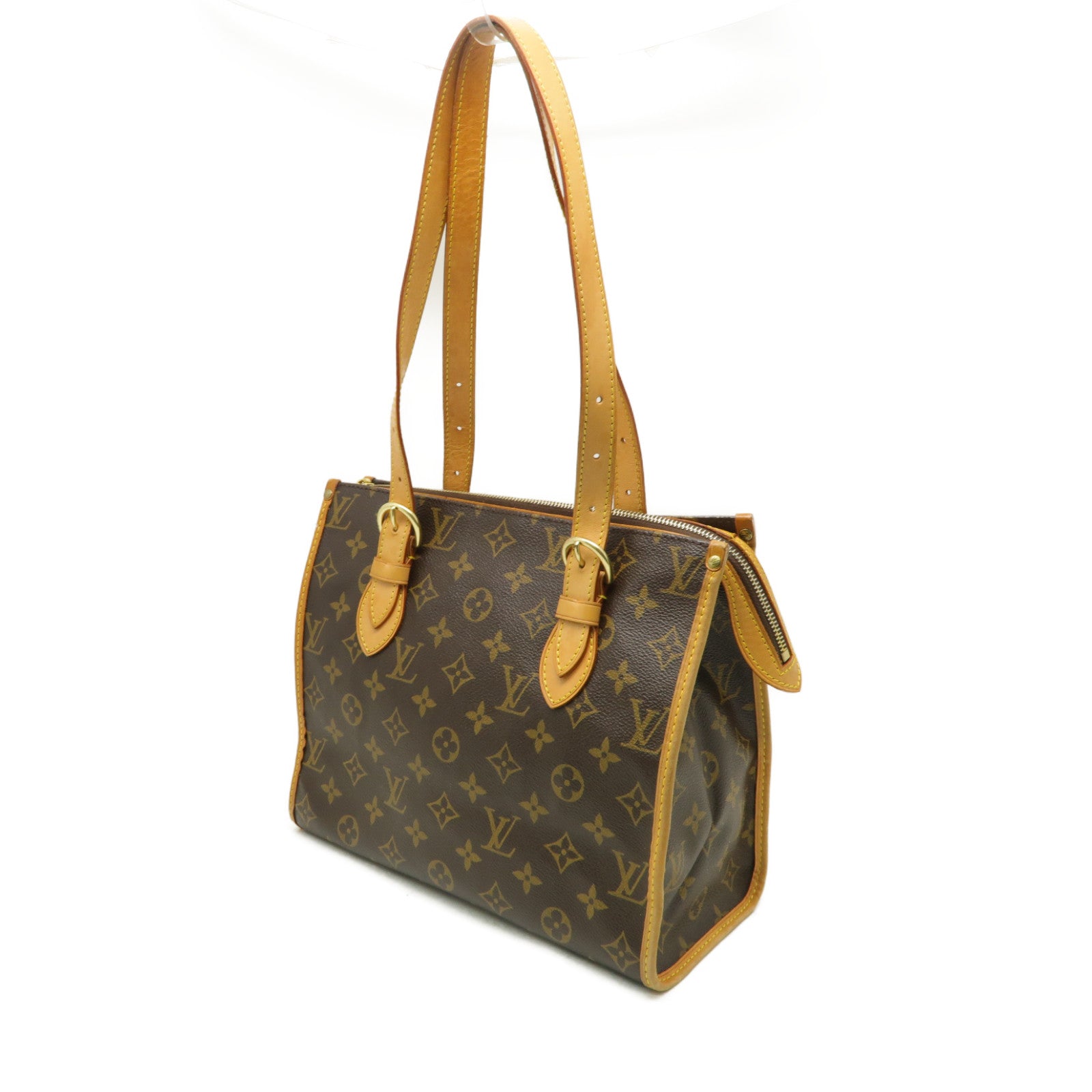 LOUIS VUITTON Monogram Popincourt金扣肩背袋棕色