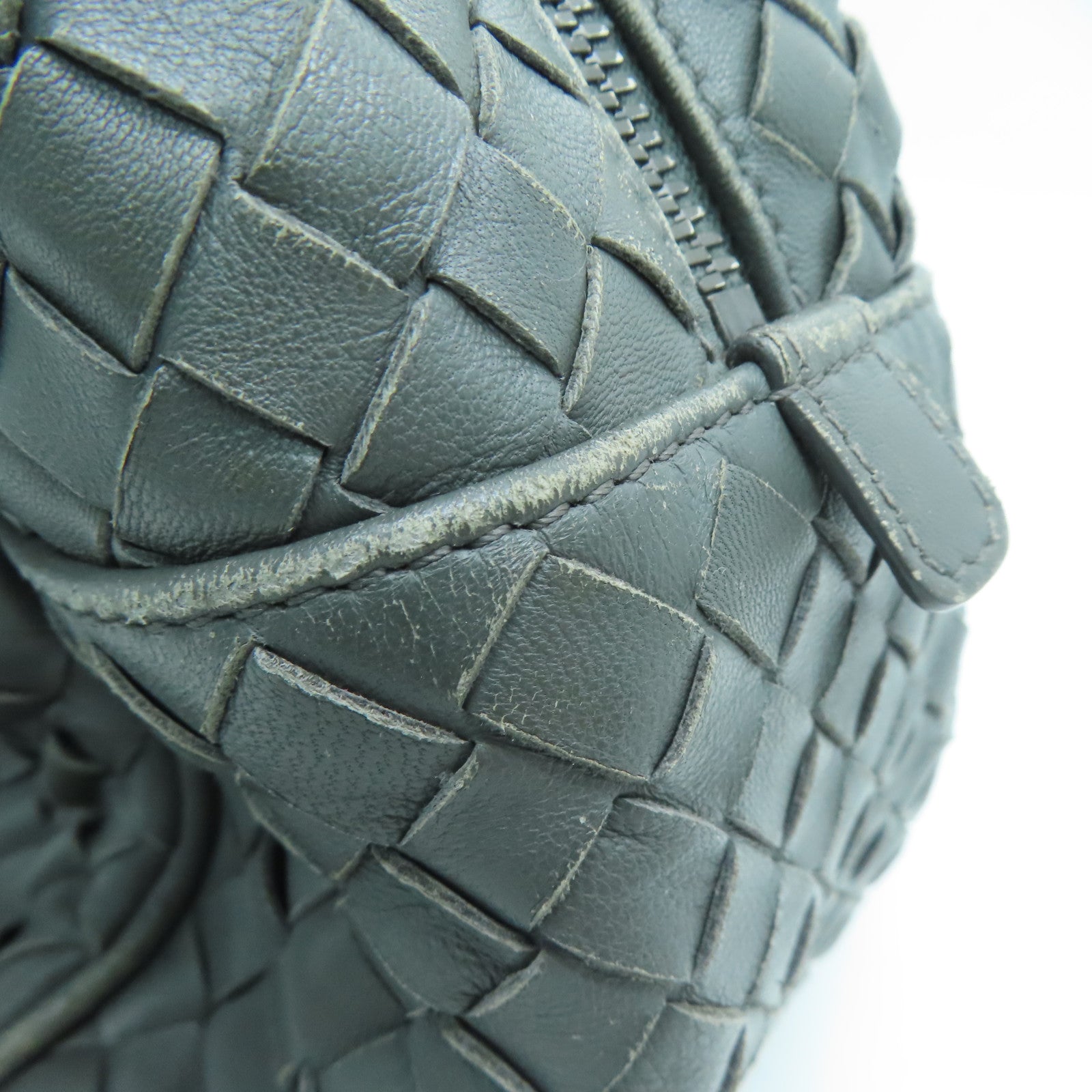 BOTTEGA VENETA 【Sharp Discount】Craftskin Leather 2way Shoulder Bag Handle Shoulder Bag Gray