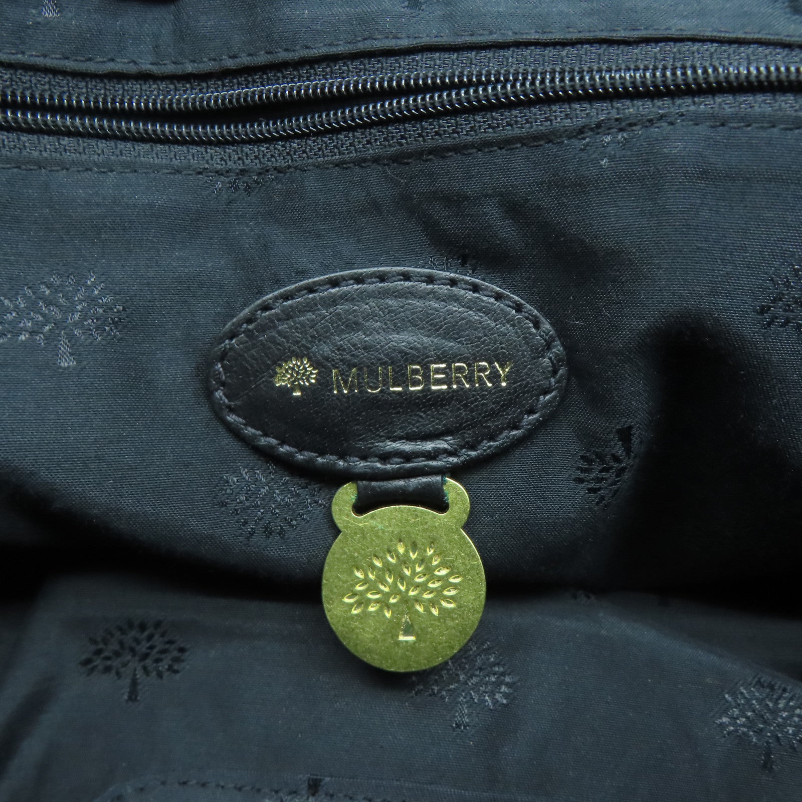 MULBERRY 牛皮皮革Shoulder Bag金扣手挽肩背兩用袋黑色