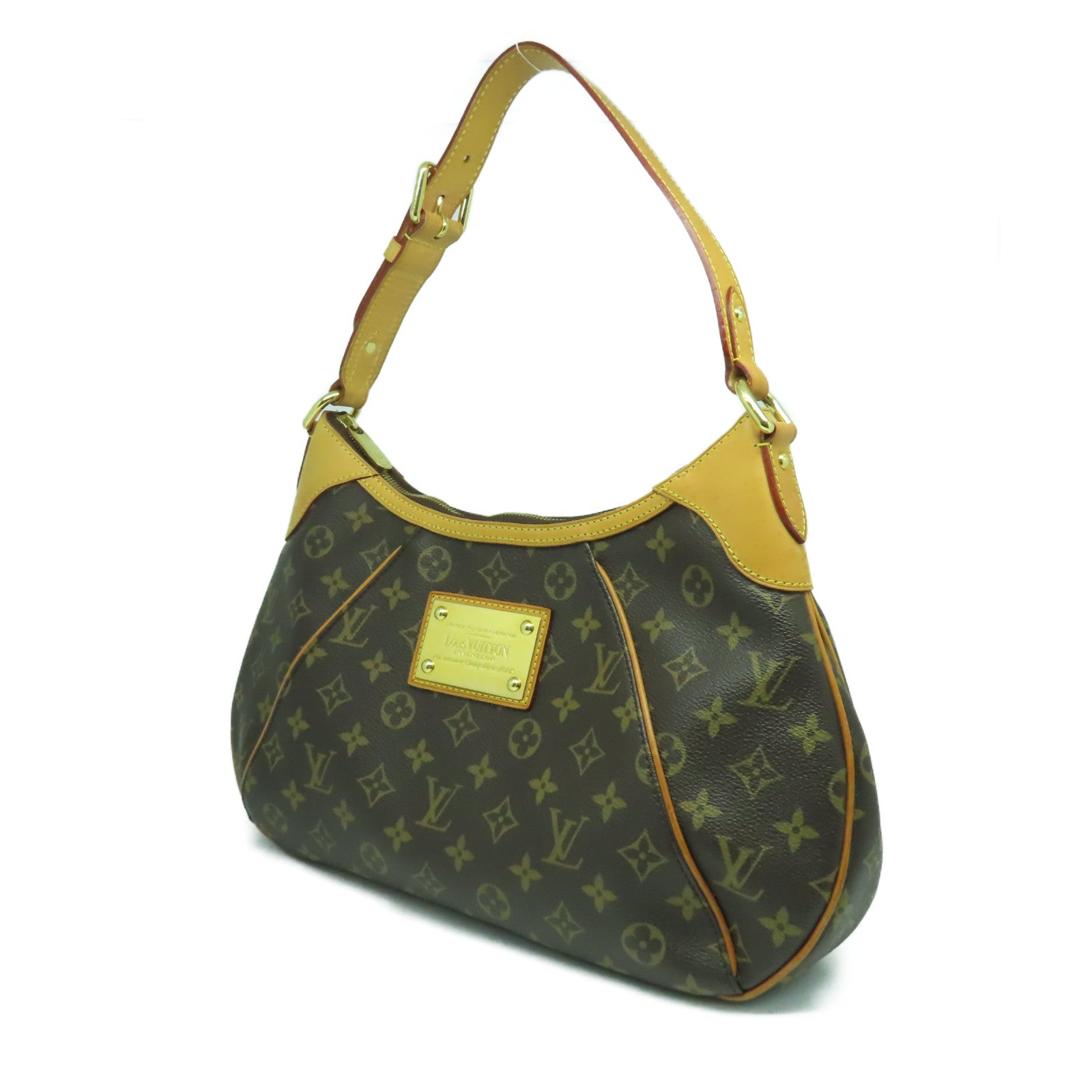 LOUIS VUITTON Monogram Thames GM金扣肩背袋啡色