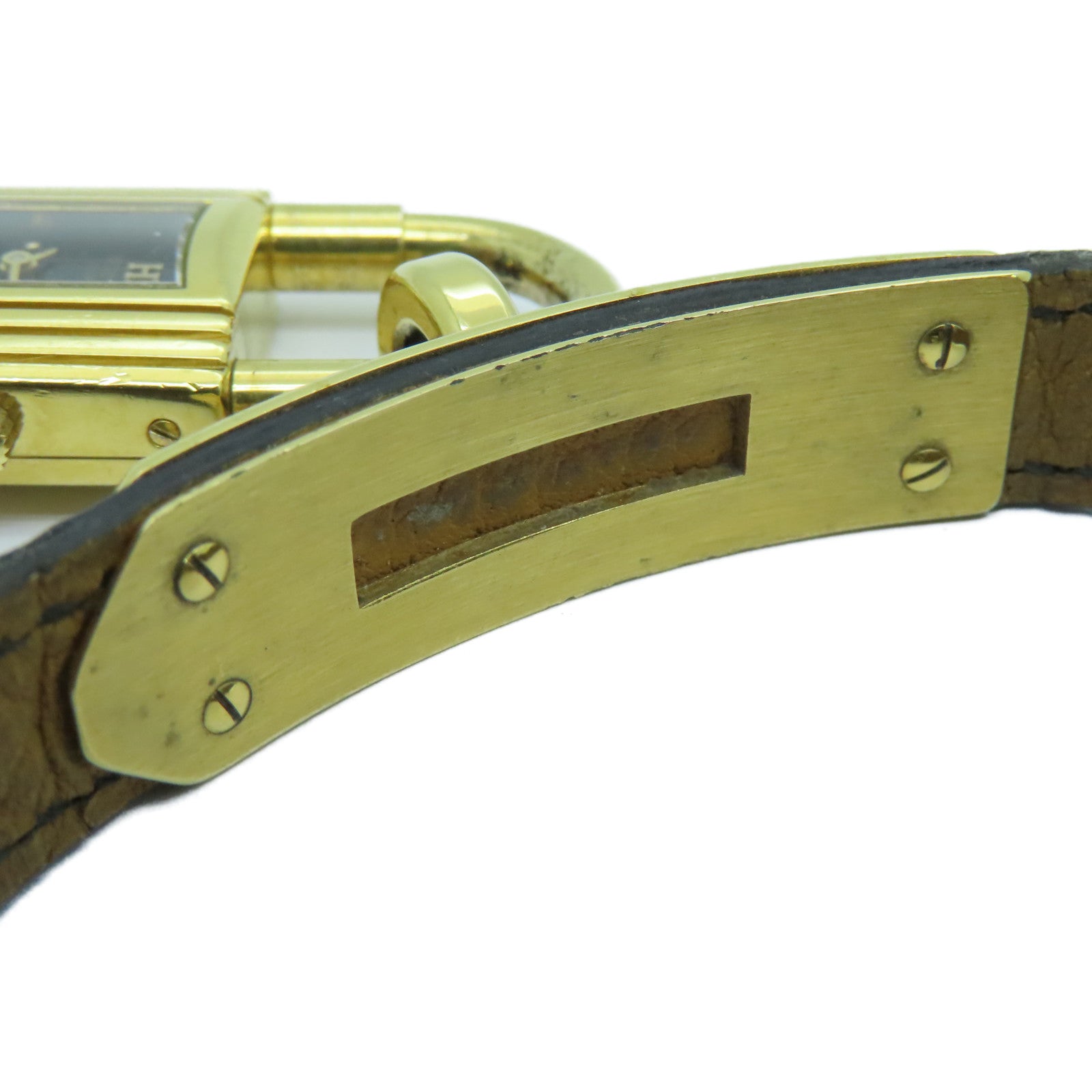 HERMES Kelly Watch不锈钢手表石英机芯黒色