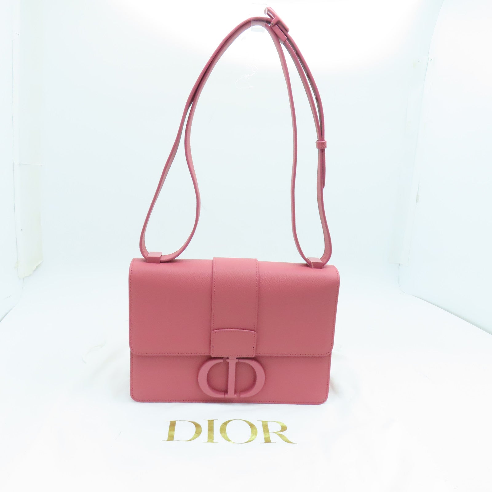Dior Calfskin Leather 30 Montaigne Shoulder Bag Pink