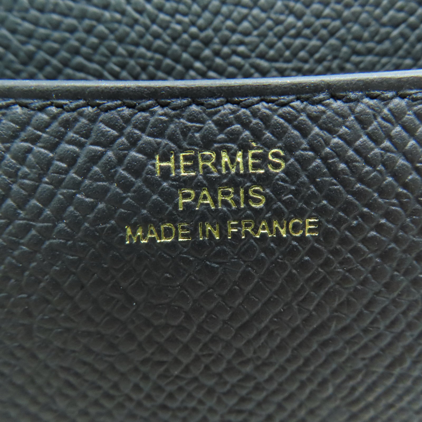 HERMES Epsom皮革Constance Mini金扣肩背袋Noir/黑色