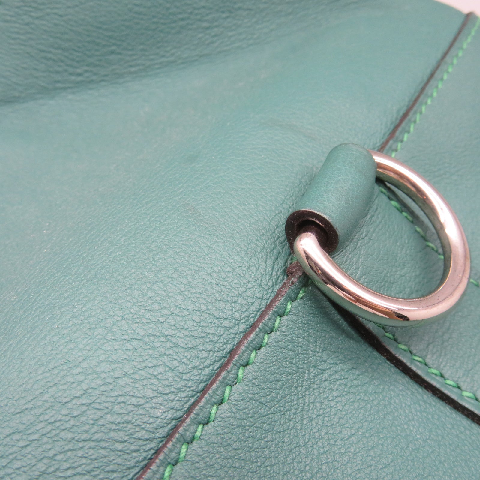 HERMES [Sharp Discount] Evercolor Leather Toolbox 26 Silver Buckle Handle Shoulder Backpack Malachite Green/Malachite/Z6