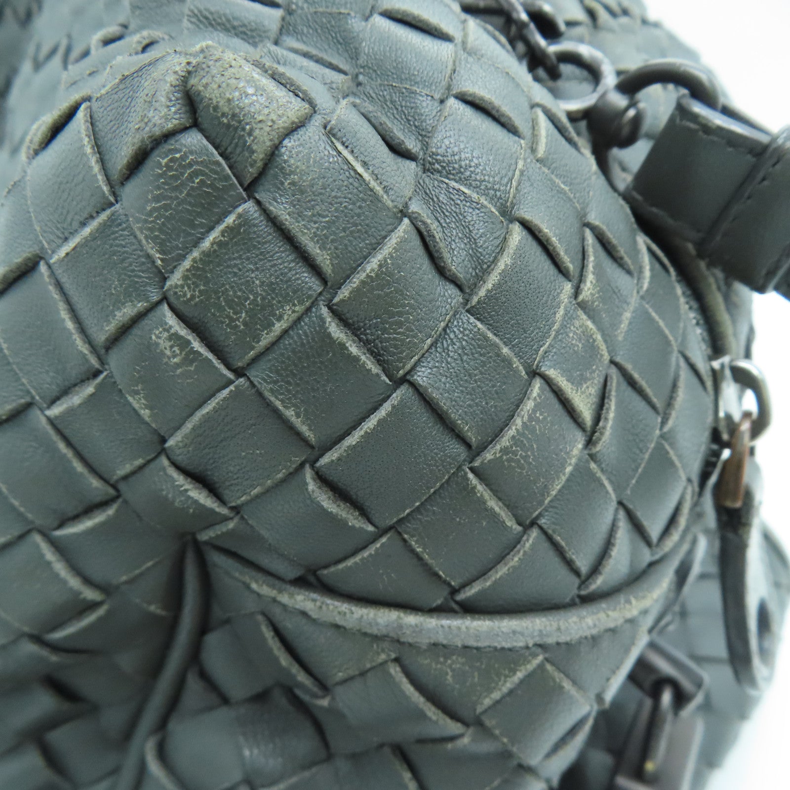 BOTTEGA VENETA 【Sharp Discount】Craftskin Leather 2way Shoulder Bag Handle Shoulder Bag Gray