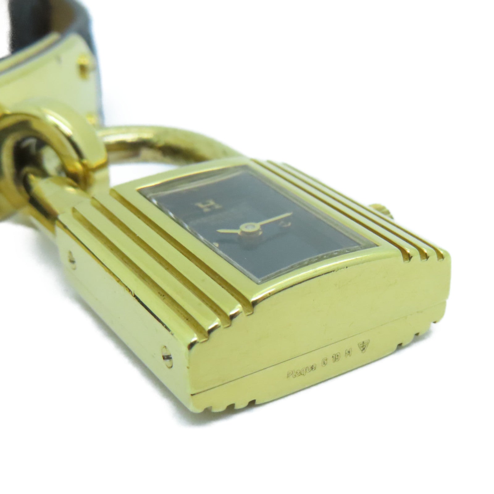 HERMES Kelly Watch不锈钢手表石英机芯黒色