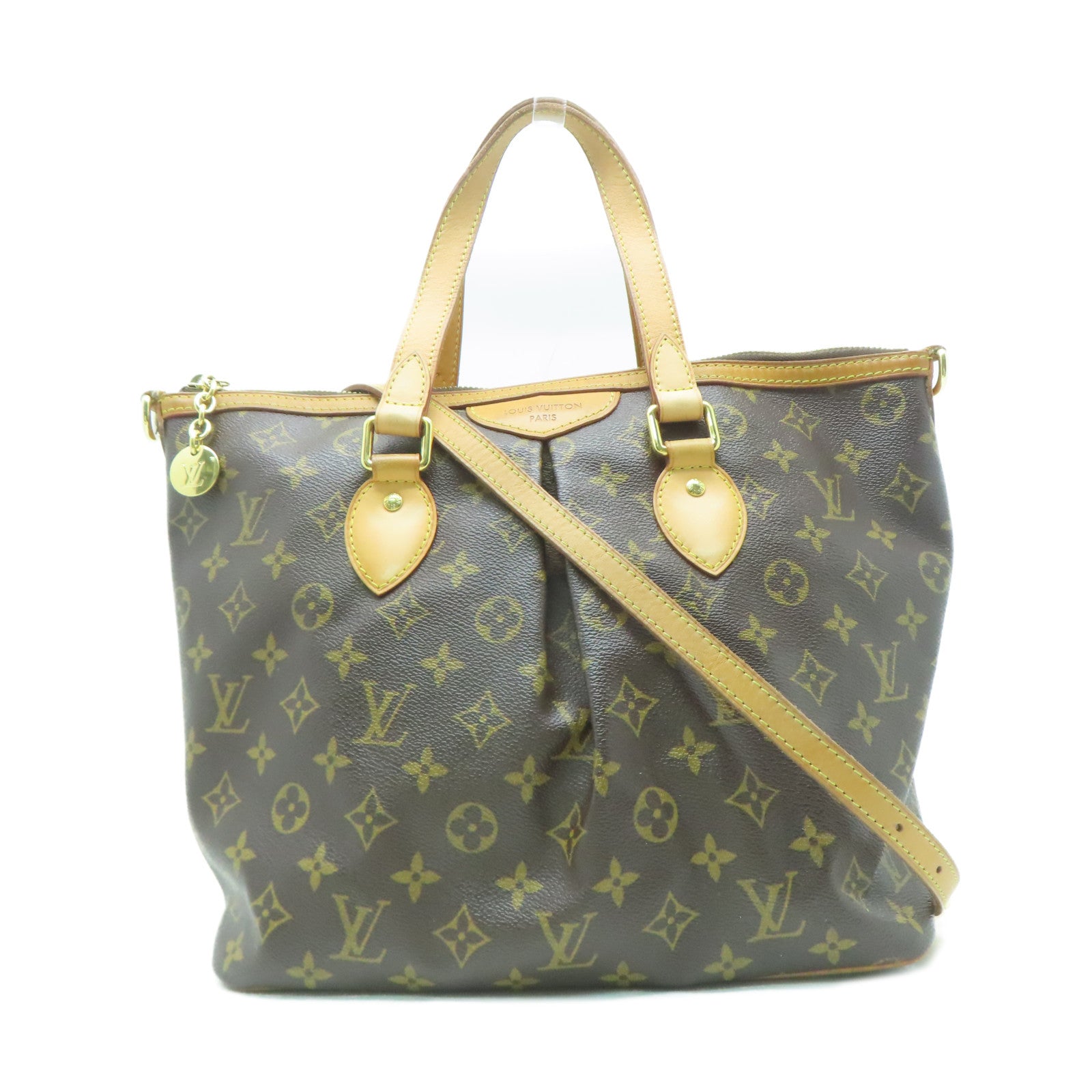 LOUIS VUITTON Monogram Palermo PM金扣手挽肩背兩用袋啡色