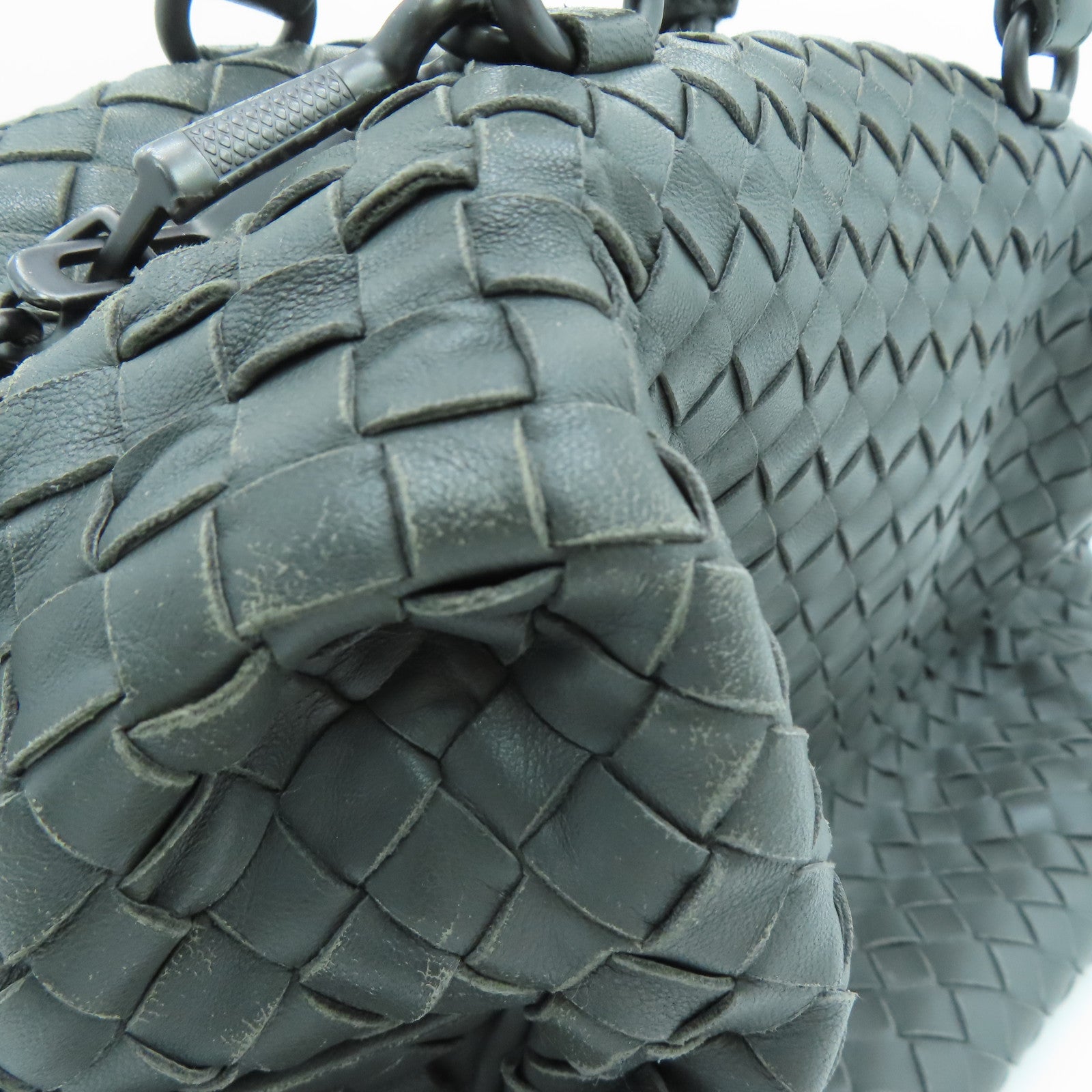 BOTTEGA VENETA 【Sharp Discount】Craftskin Leather 2way Shoulder Bag Handle Shoulder Bag Gray