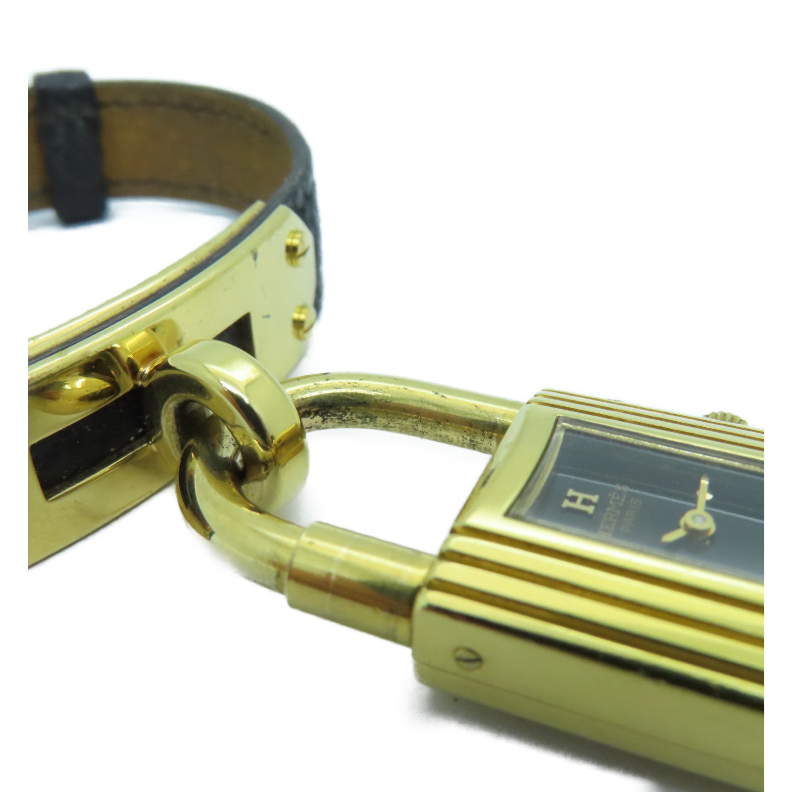HERMES Kelly Watch不锈钢手表石英机芯黒色
