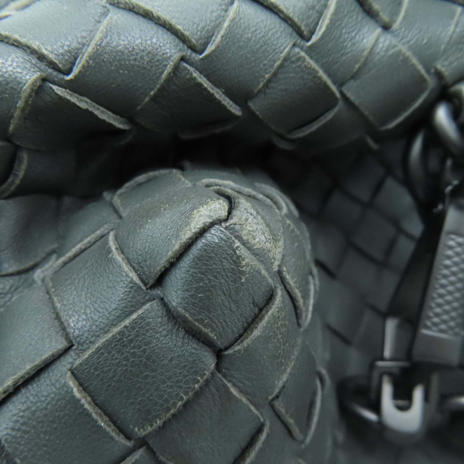 BOTTEGA VENETA 【Sharp Discount】Craftskin Leather 2way Shoulder Bag Handle Shoulder Bag Gray