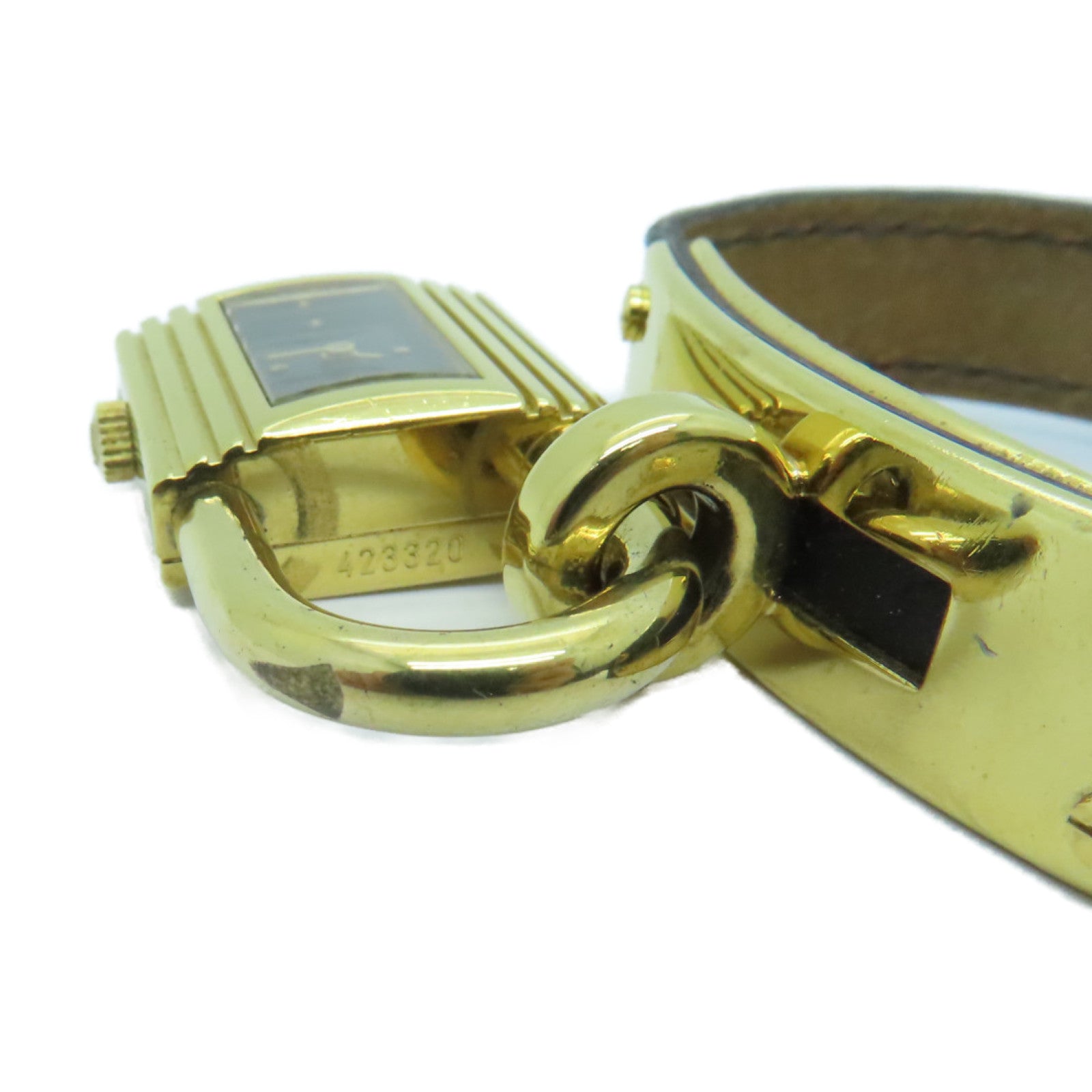 HERMES Kelly Watch不锈钢手表石英机芯黒色