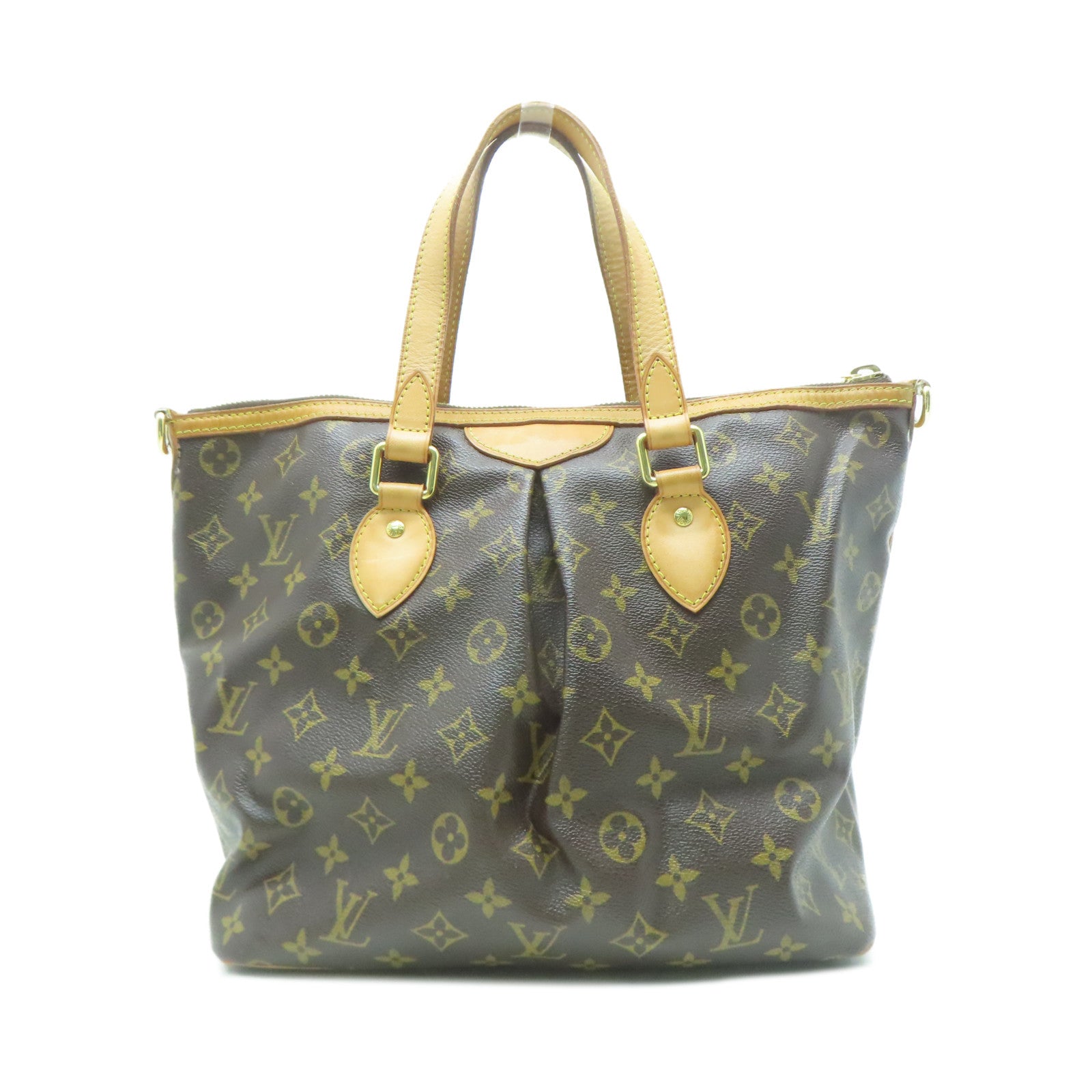 LOUIS VUITTON Monogram Palermo PM金扣手挽肩背兩用袋啡色