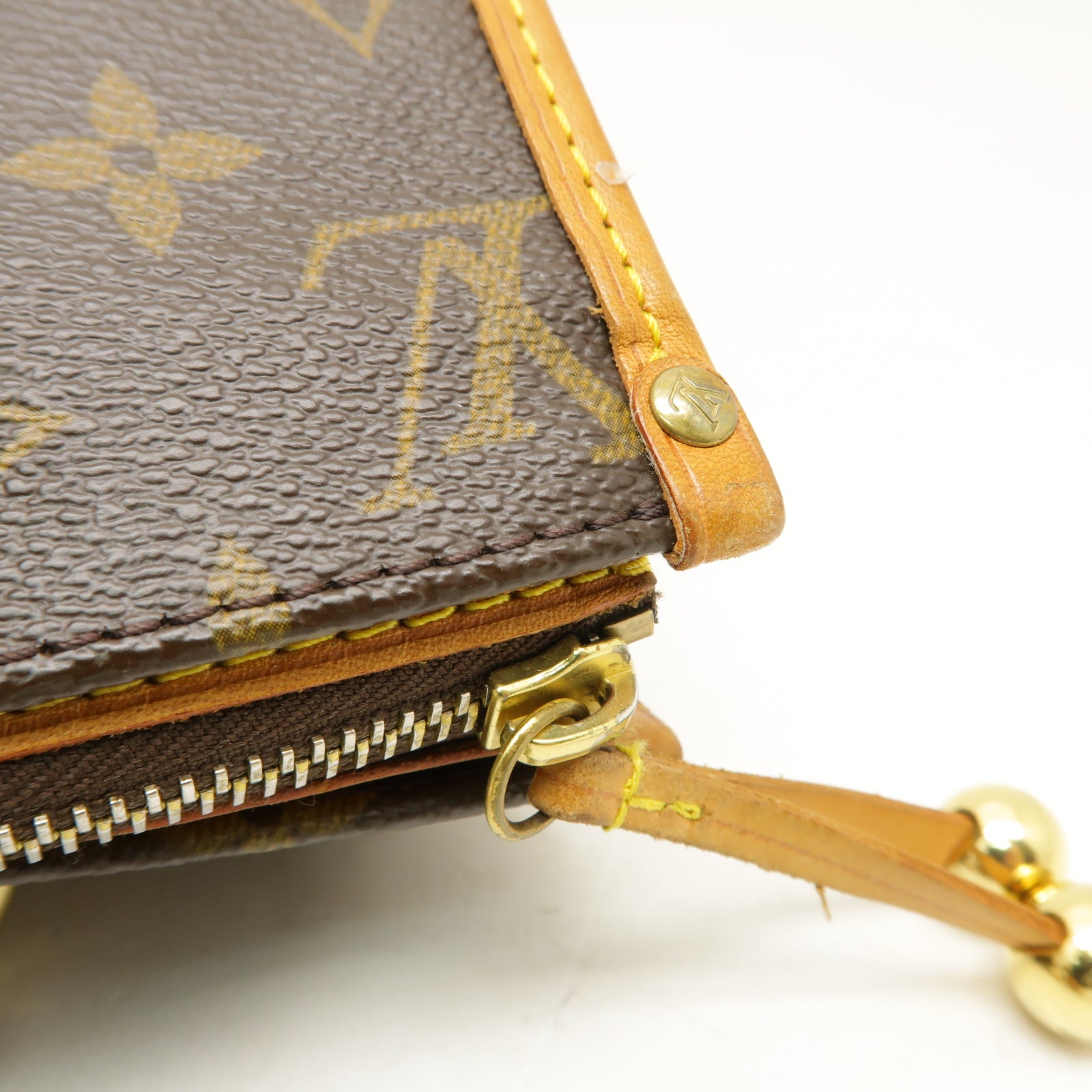 LOUIS VUITTON Monogram Popincourt金扣肩背袋棕色