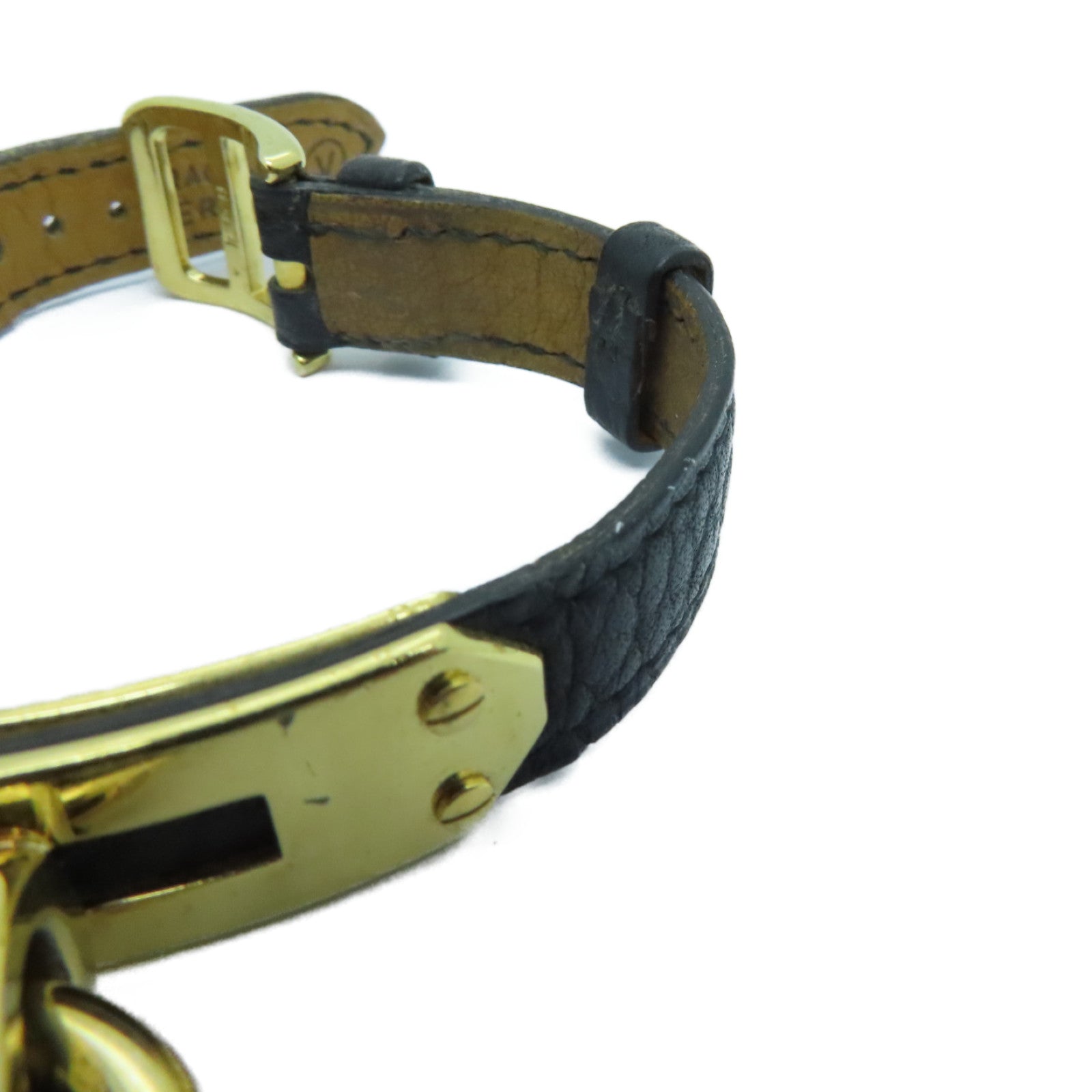 HERMES Kelly Watch不锈钢手表石英机芯黒色