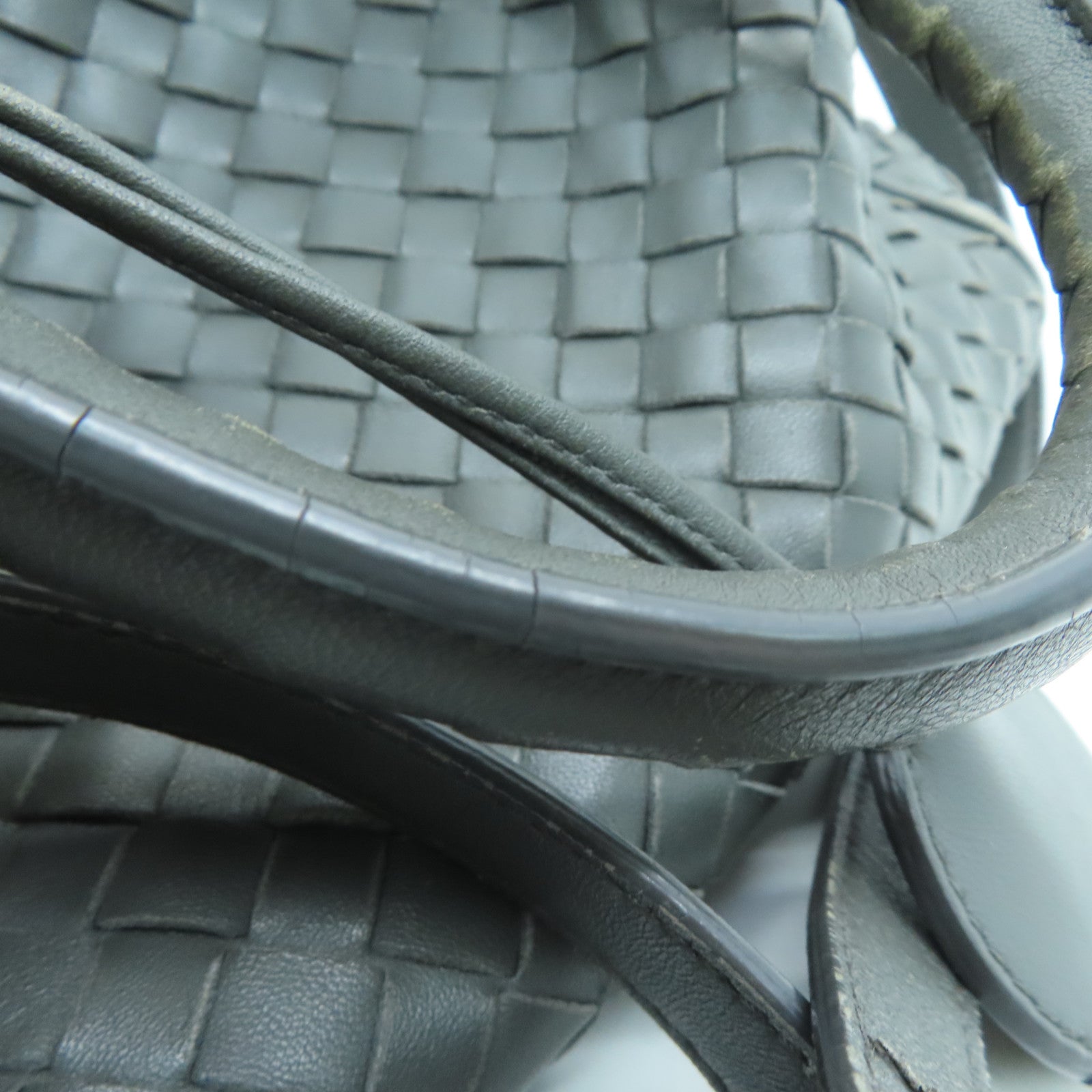 BOTTEGA VENETA 【Sharp Discount】Craftskin Leather 2way Shoulder Bag Handle Shoulder Bag Gray