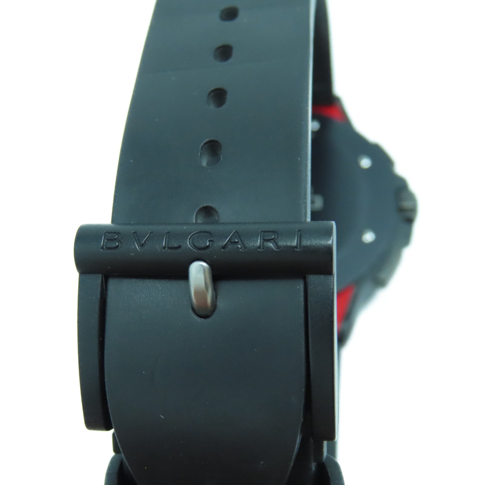 BVLGARI Diagono Magnesium橡膠手錶自動機芯紅色