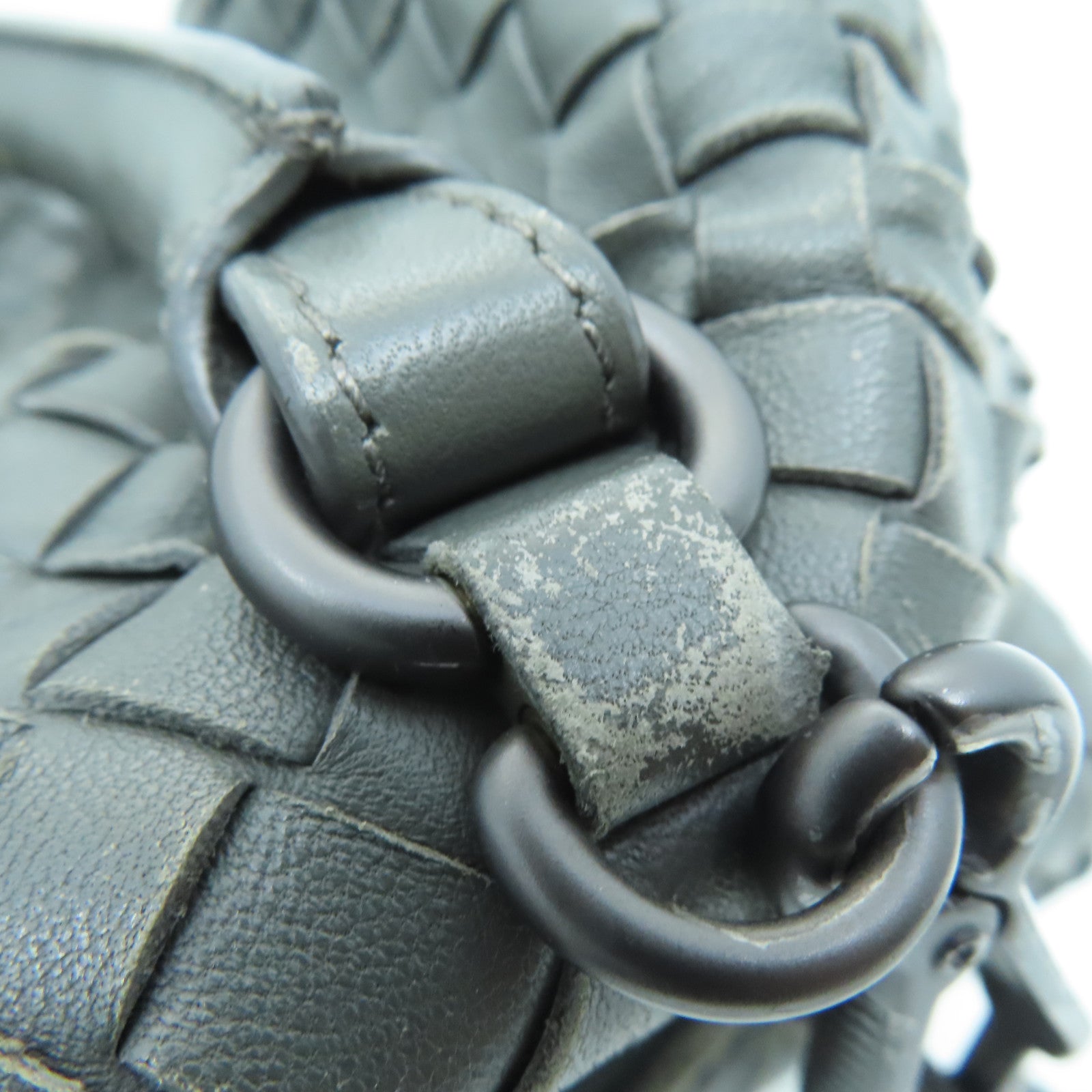 BOTTEGA VENETA 【Sharp Discount】Craftskin Leather 2way Shoulder Bag Handle Shoulder Bag Gray