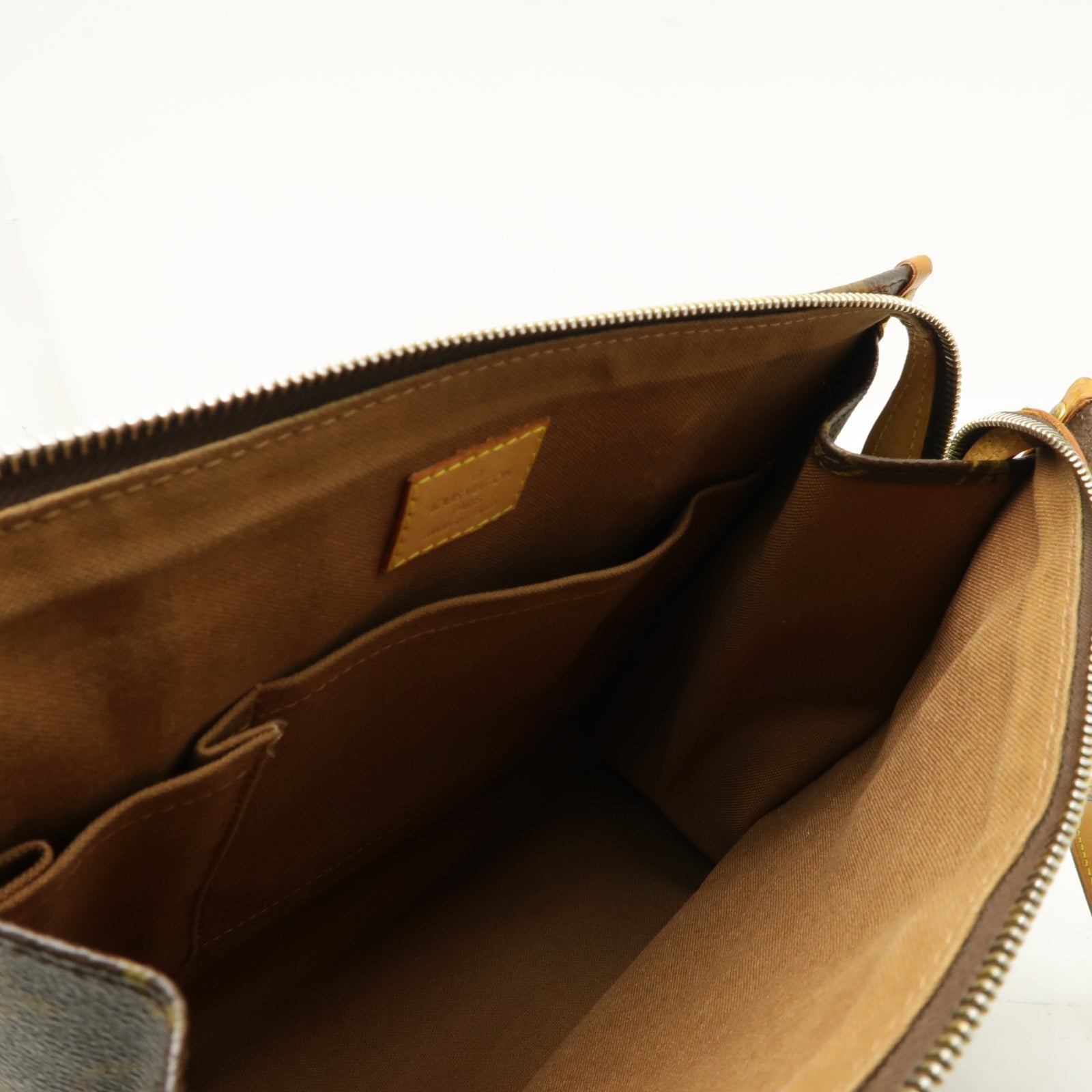 LOUIS VUITTON Monogram Popincourt金扣肩背袋棕色