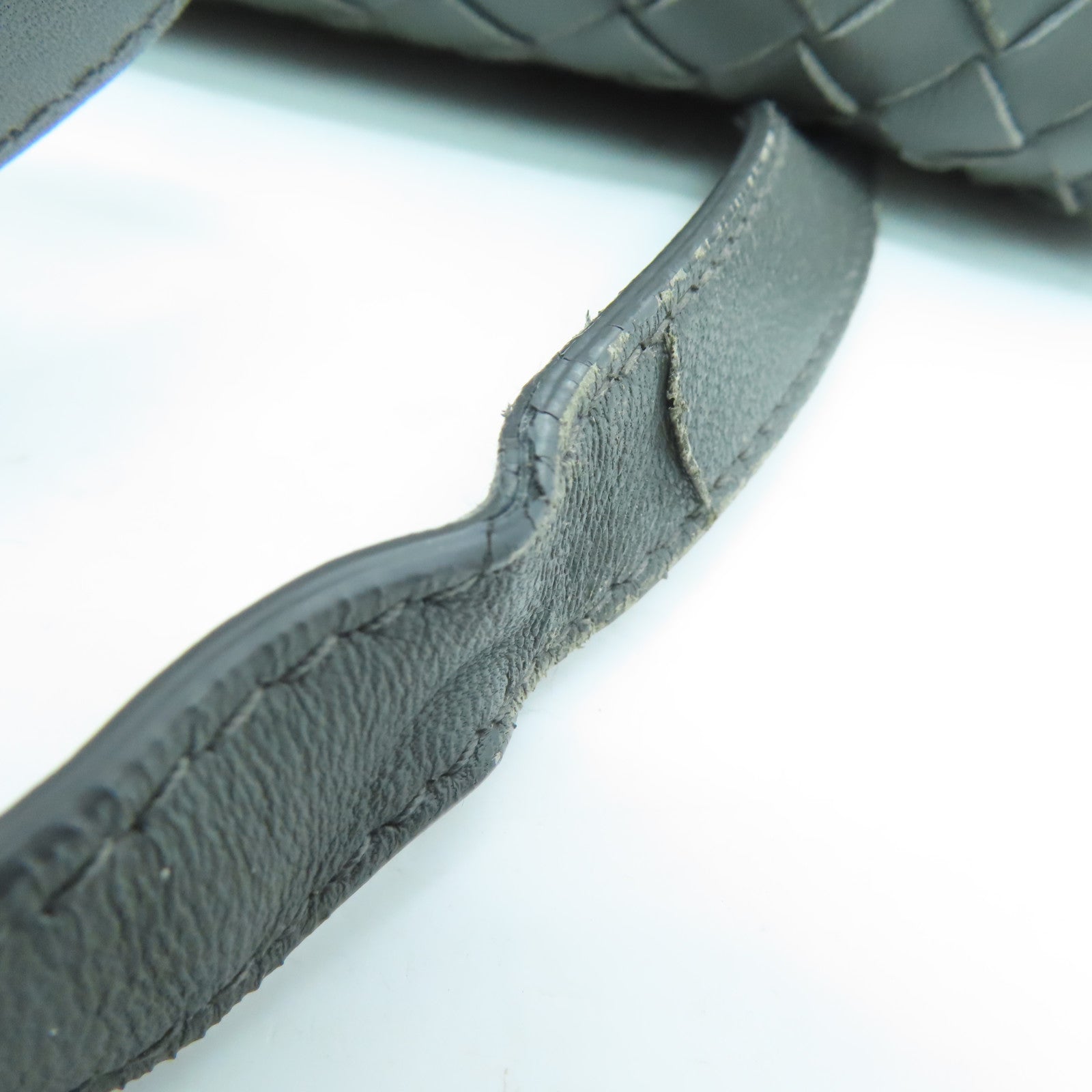 BOTTEGA VENETA 【Sharp Discount】Craftskin Leather 2way Shoulder Bag Handle Shoulder Bag Gray