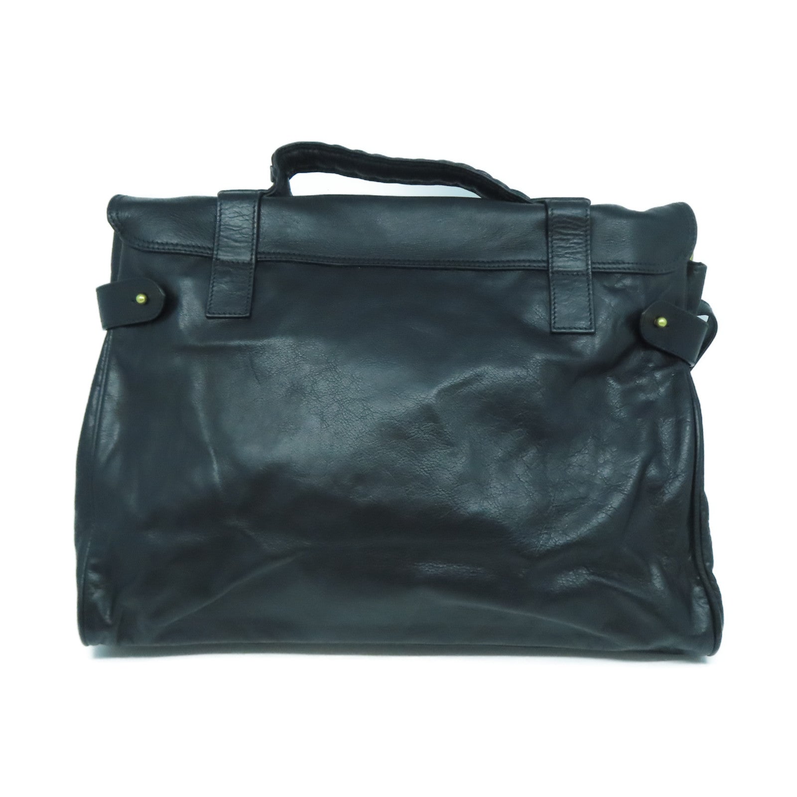 MULBERRY 牛皮皮革Shoulder Bag金扣手挽肩背兩用袋黑色