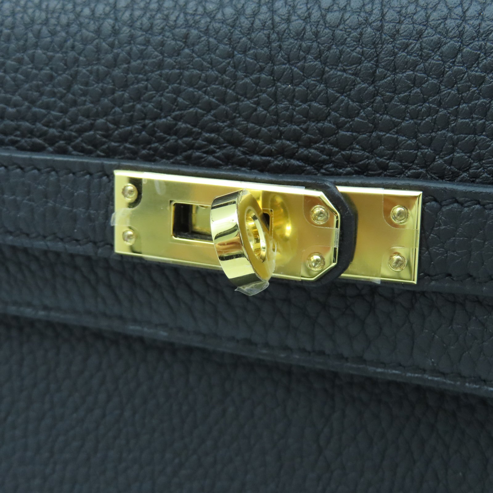 HERMES 【激減優惠】Togo皮革Kelly 25金扣手挽肩背兩用袋黑色