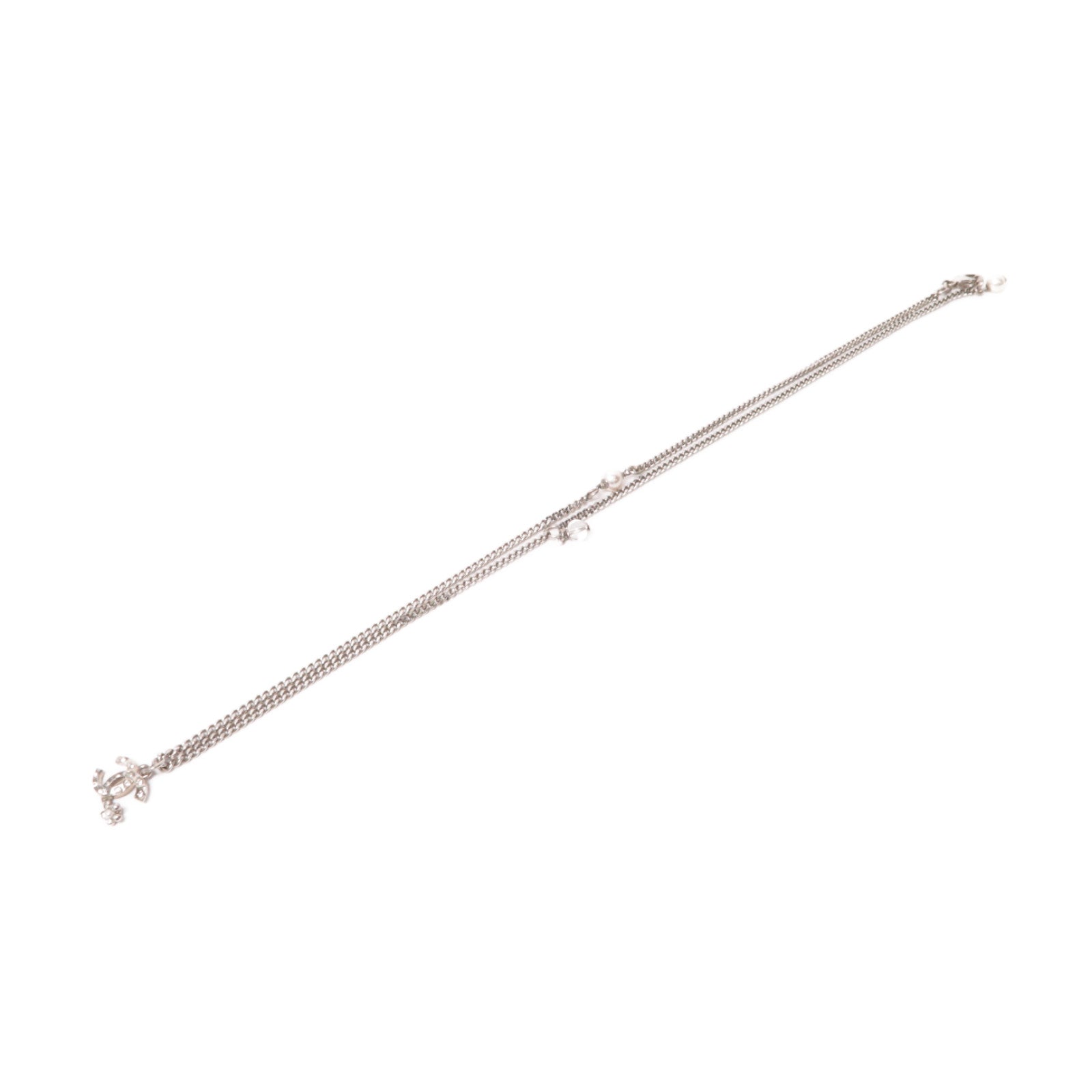 CHANEL 金屬Necklace項鍊銀色