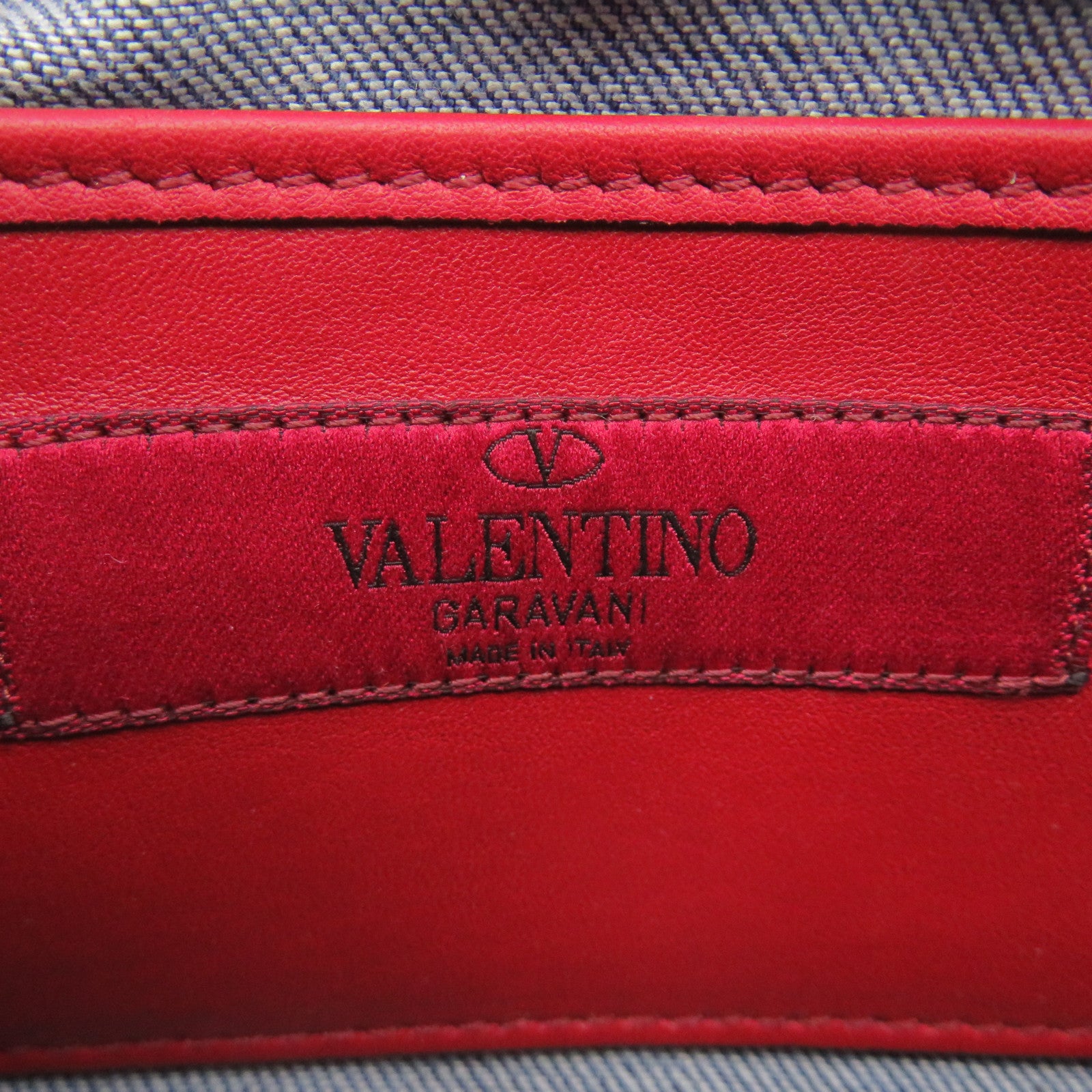 Valentino Denim 2Way Shoulder Bag Chain Belt Handle Shoulder Bag