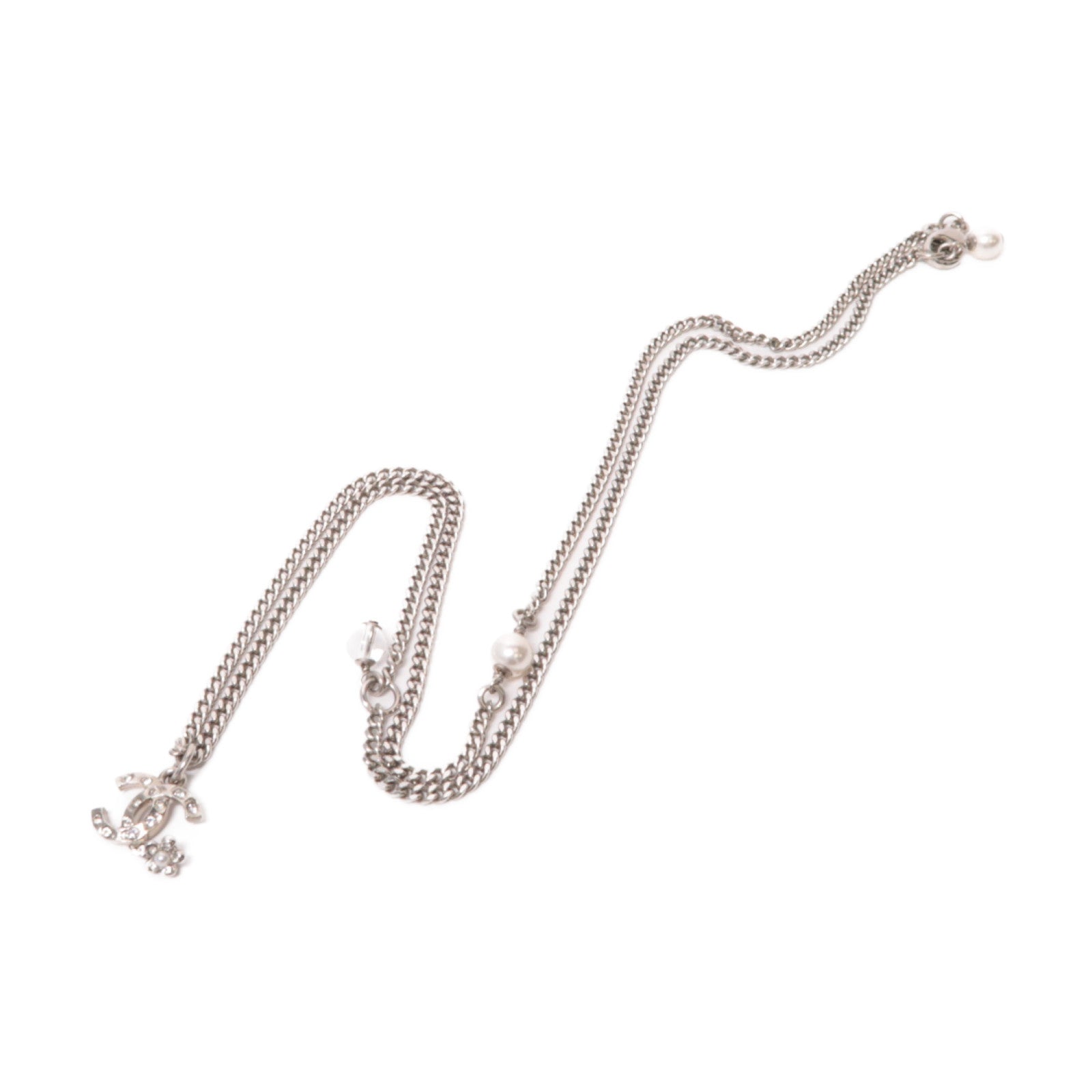 CHANEL 金屬Necklace項鍊銀色
