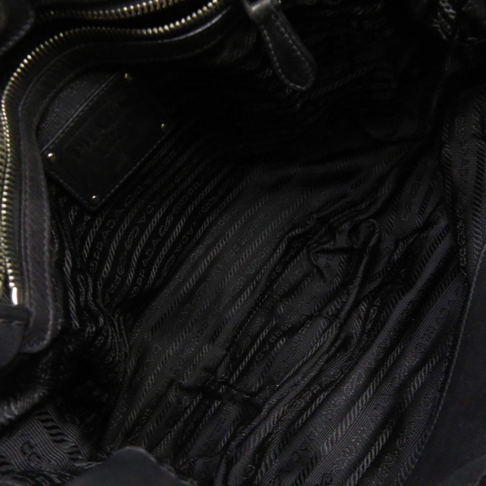 PRADA 牛皮皮革Shoulder Bag肩背袋黑色