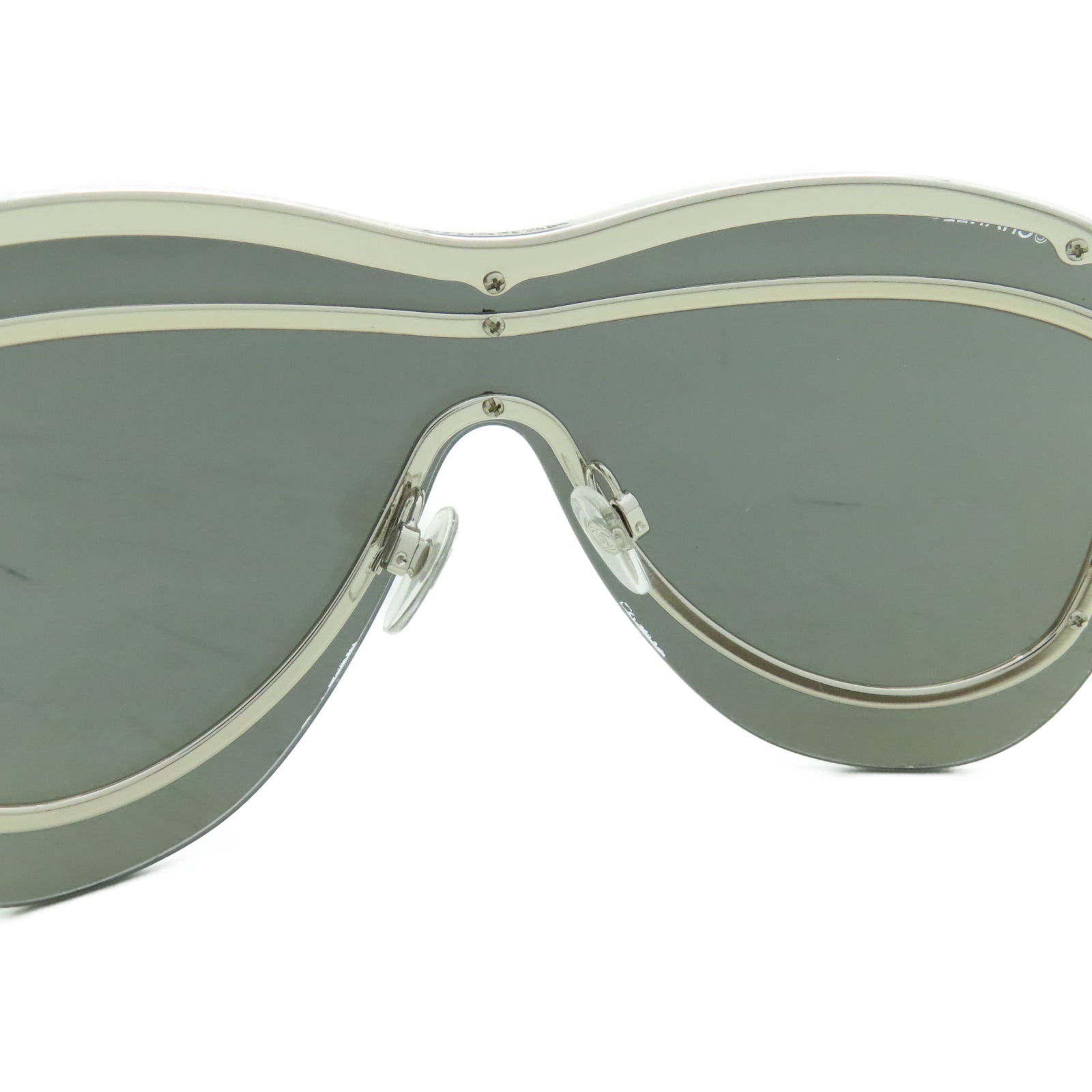 CHANEL 金屬/PVC Sunglasses太陽眼鏡銀色/灰色