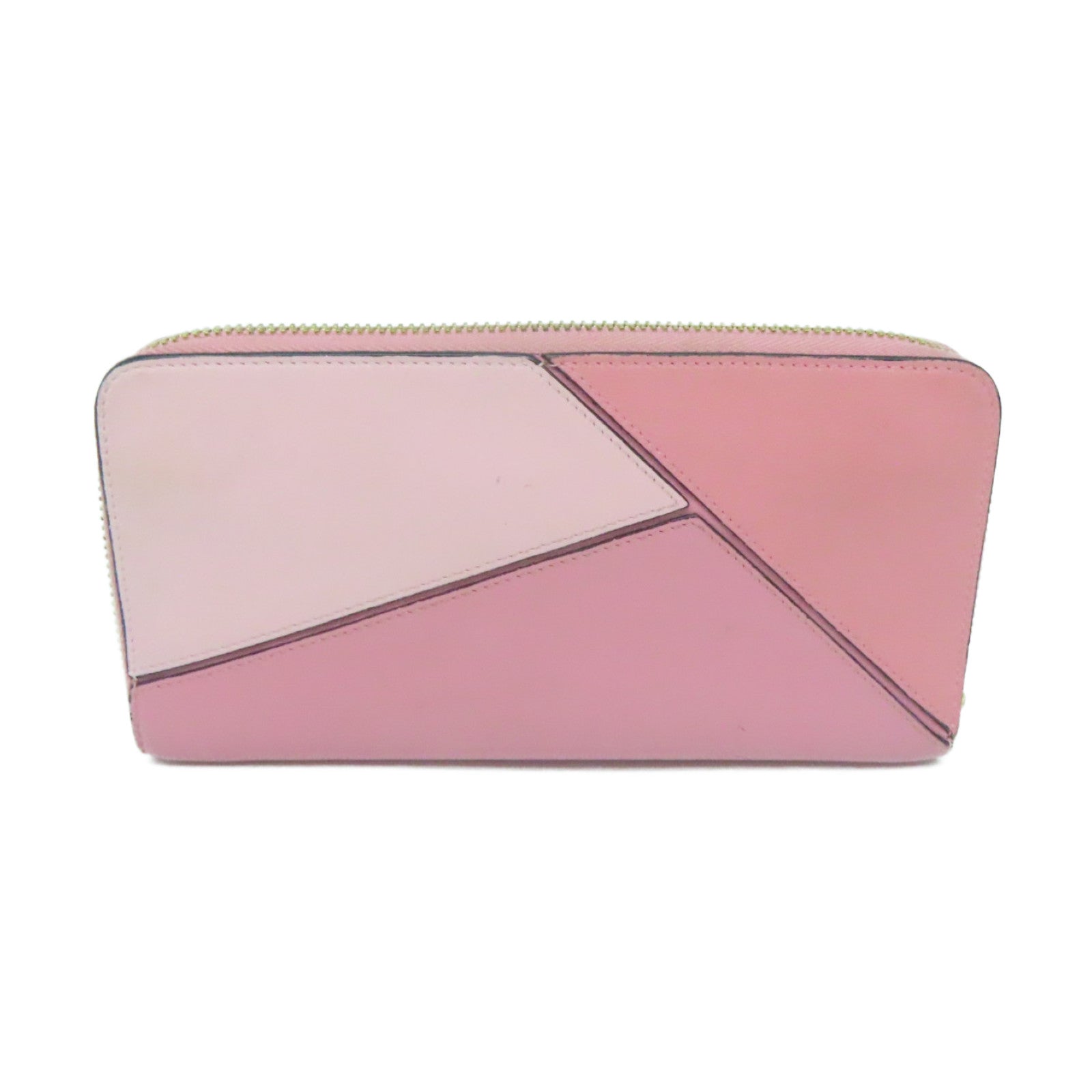 LOEWE 牛皮皮革Zipped Long Wallet金扣长钱包粉红色