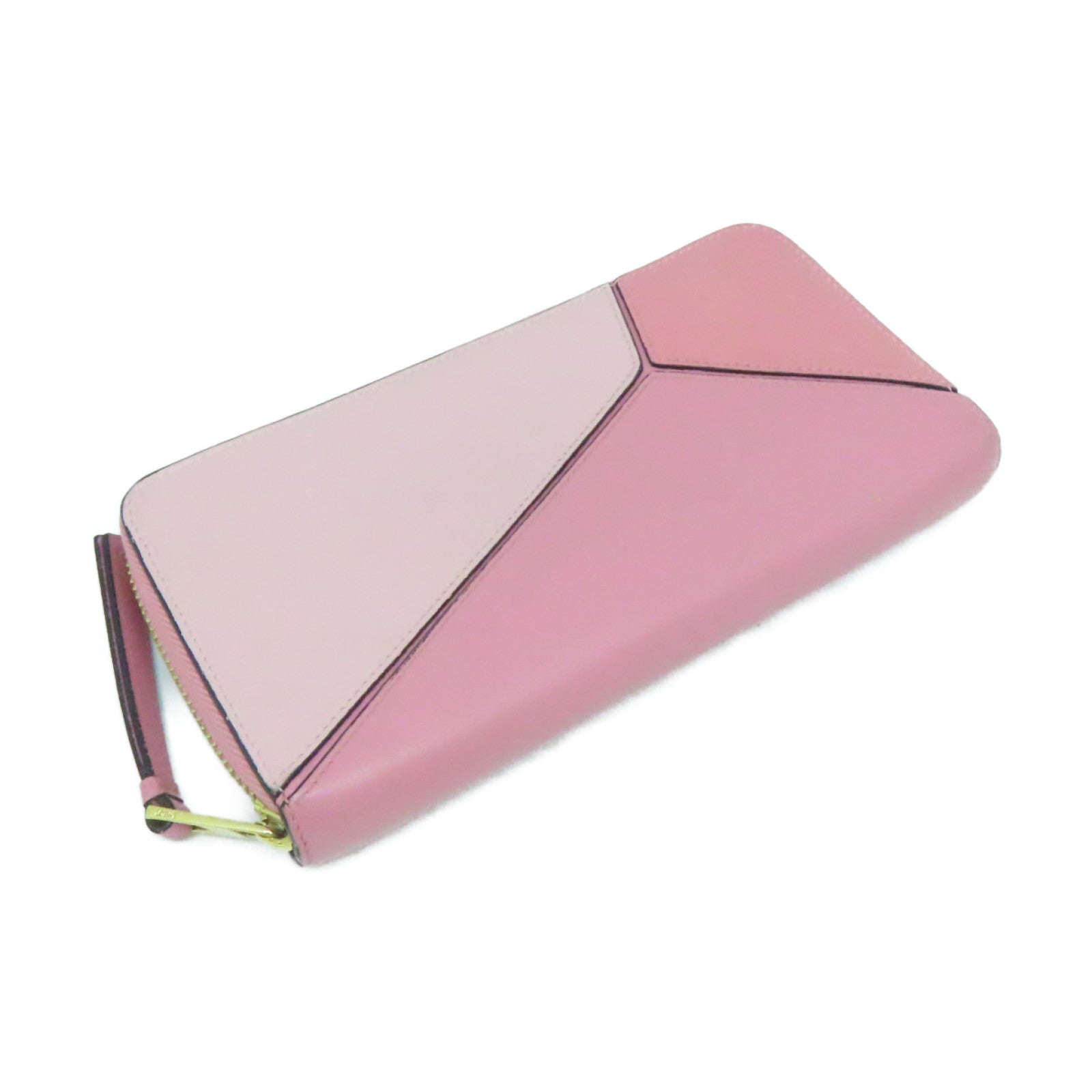 LOEWE 牛皮皮革Zipped Long Wallet金扣长钱包粉红色