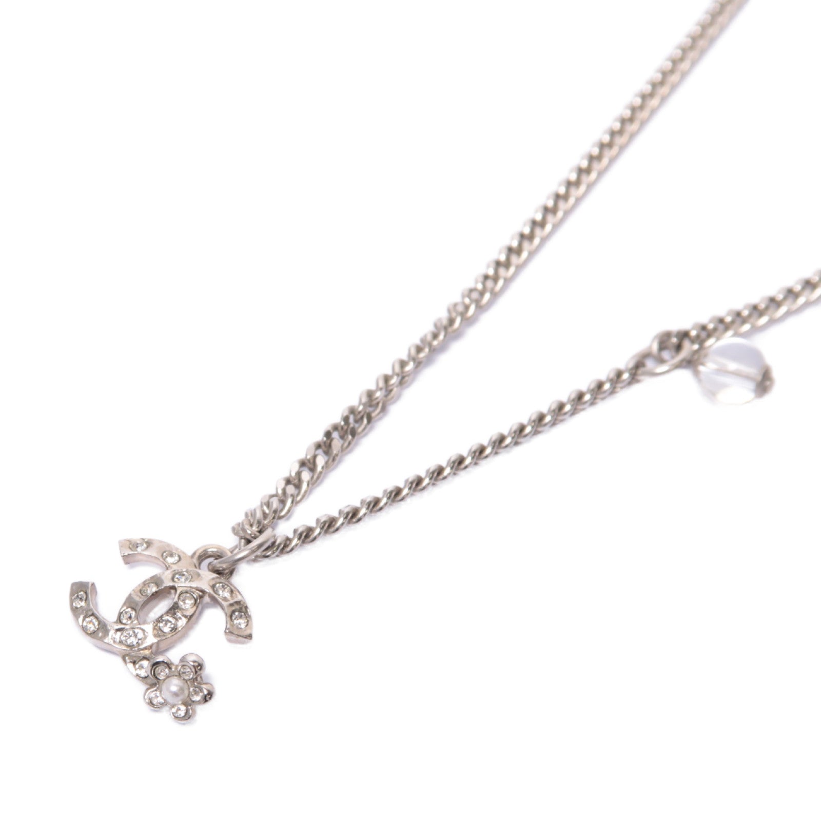 CHANEL 金屬Necklace項鍊銀色