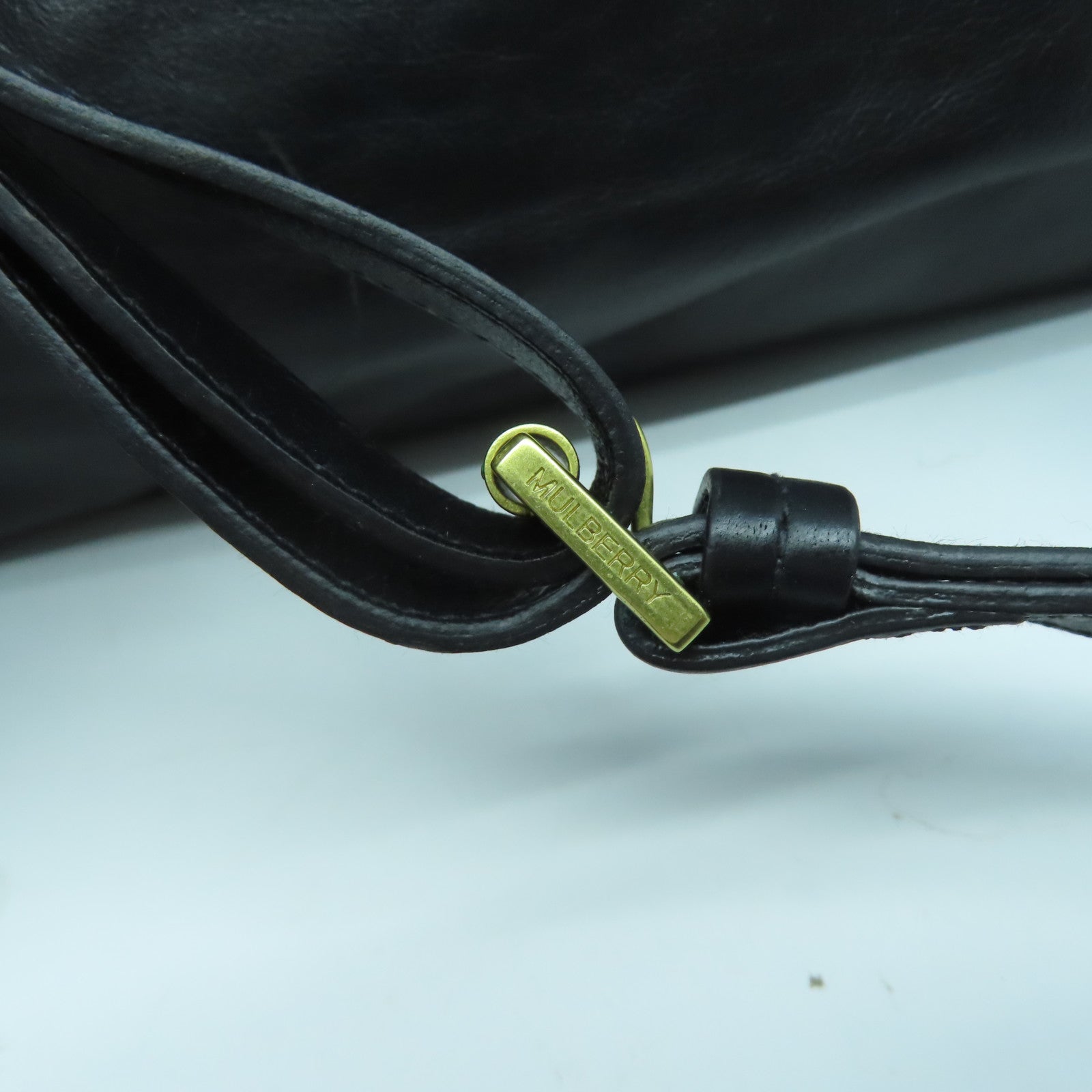 MULBERRY 牛皮皮革Shoulder Bag金扣手挽肩背兩用袋黑色