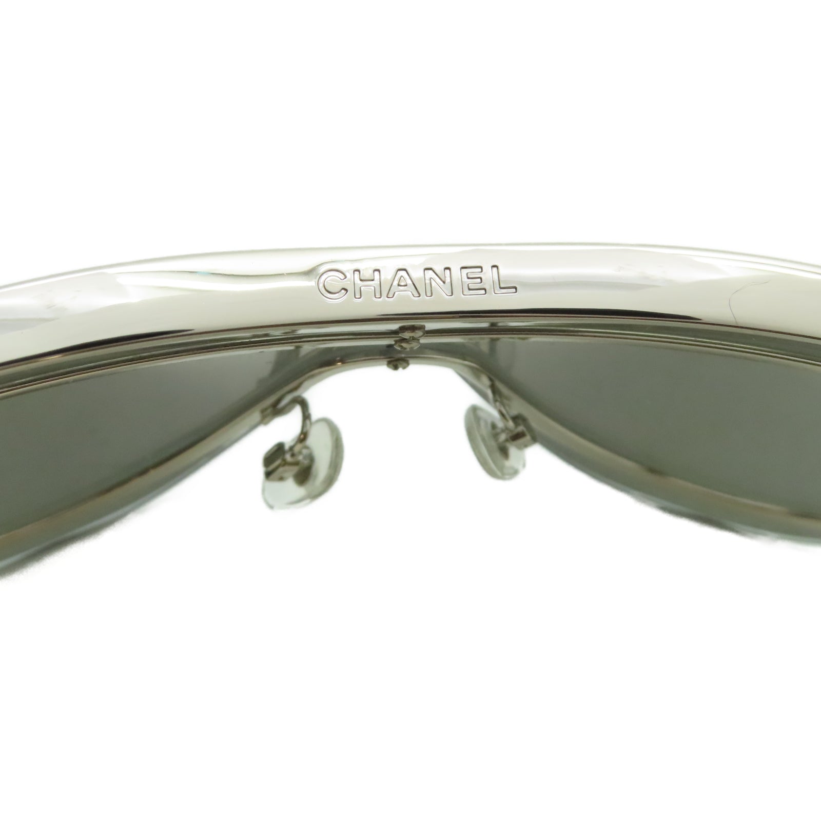 CHANEL 金屬/PVC Sunglasses太陽眼鏡銀色/灰色
