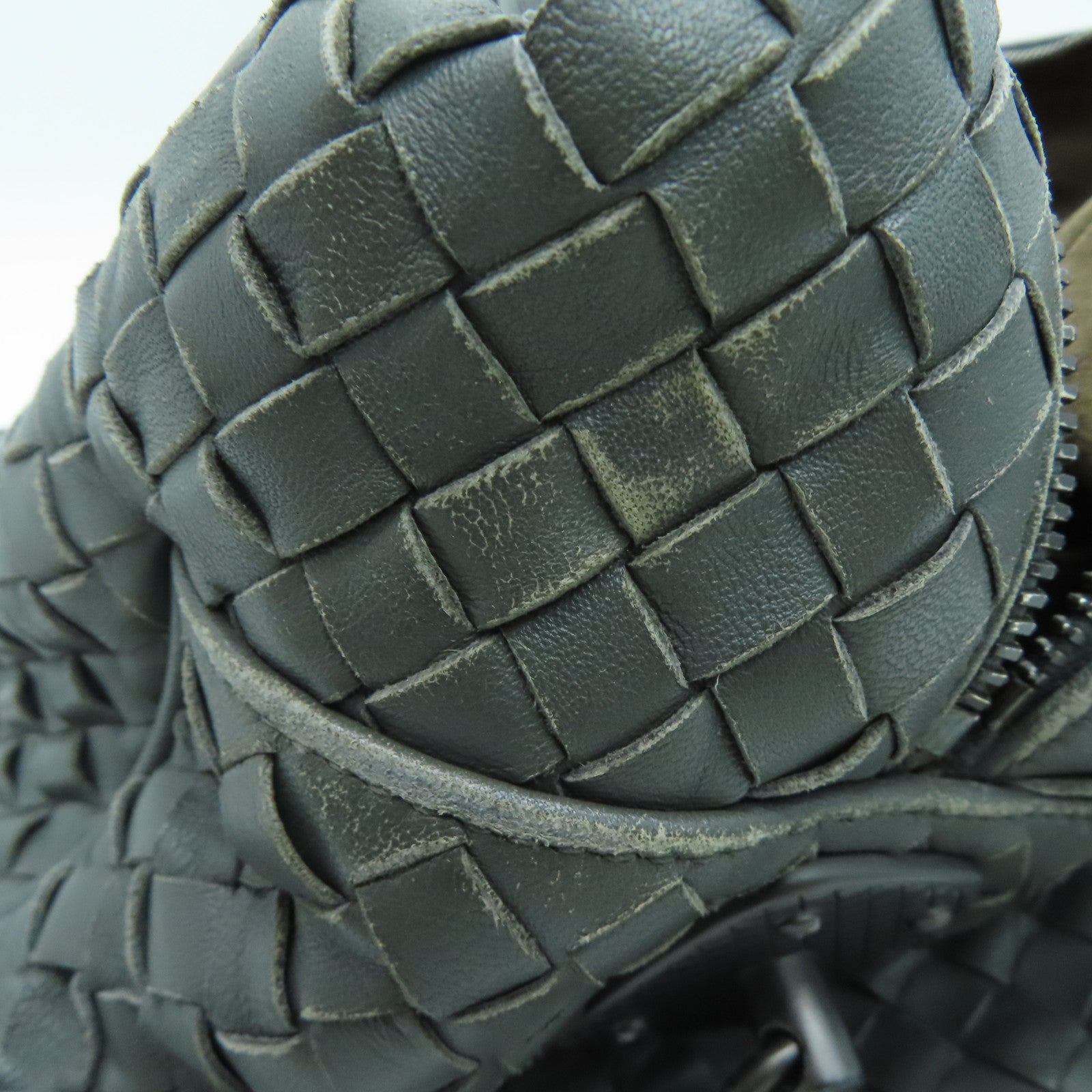 BOTTEGA VENETA 【Sharp Discount】Craftskin Leather 2way Shoulder Bag Handle Shoulder Bag Gray