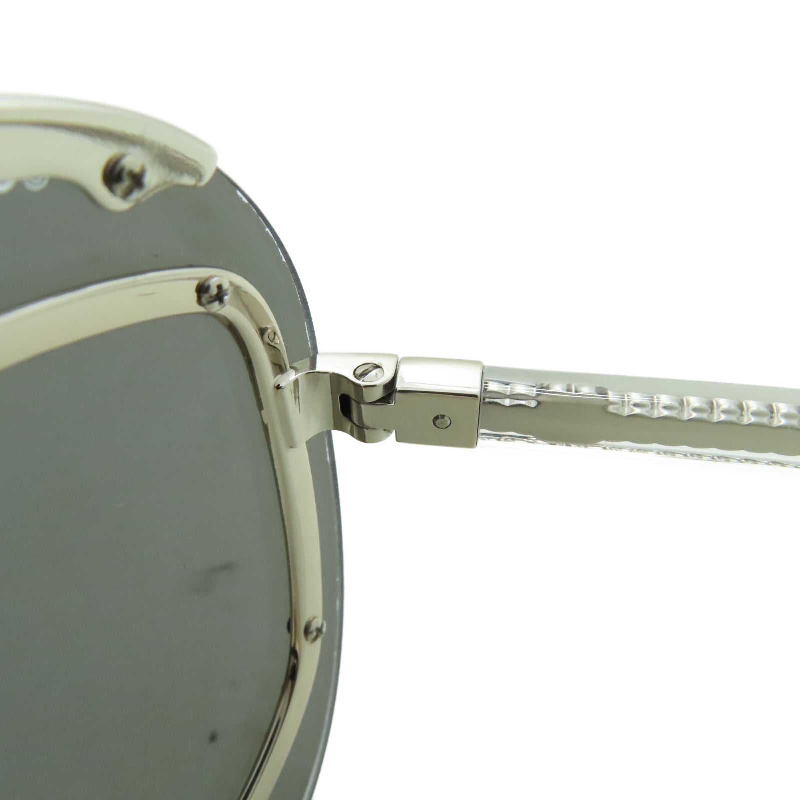 CHANEL 金屬/PVC Sunglasses太陽眼鏡銀色/灰色