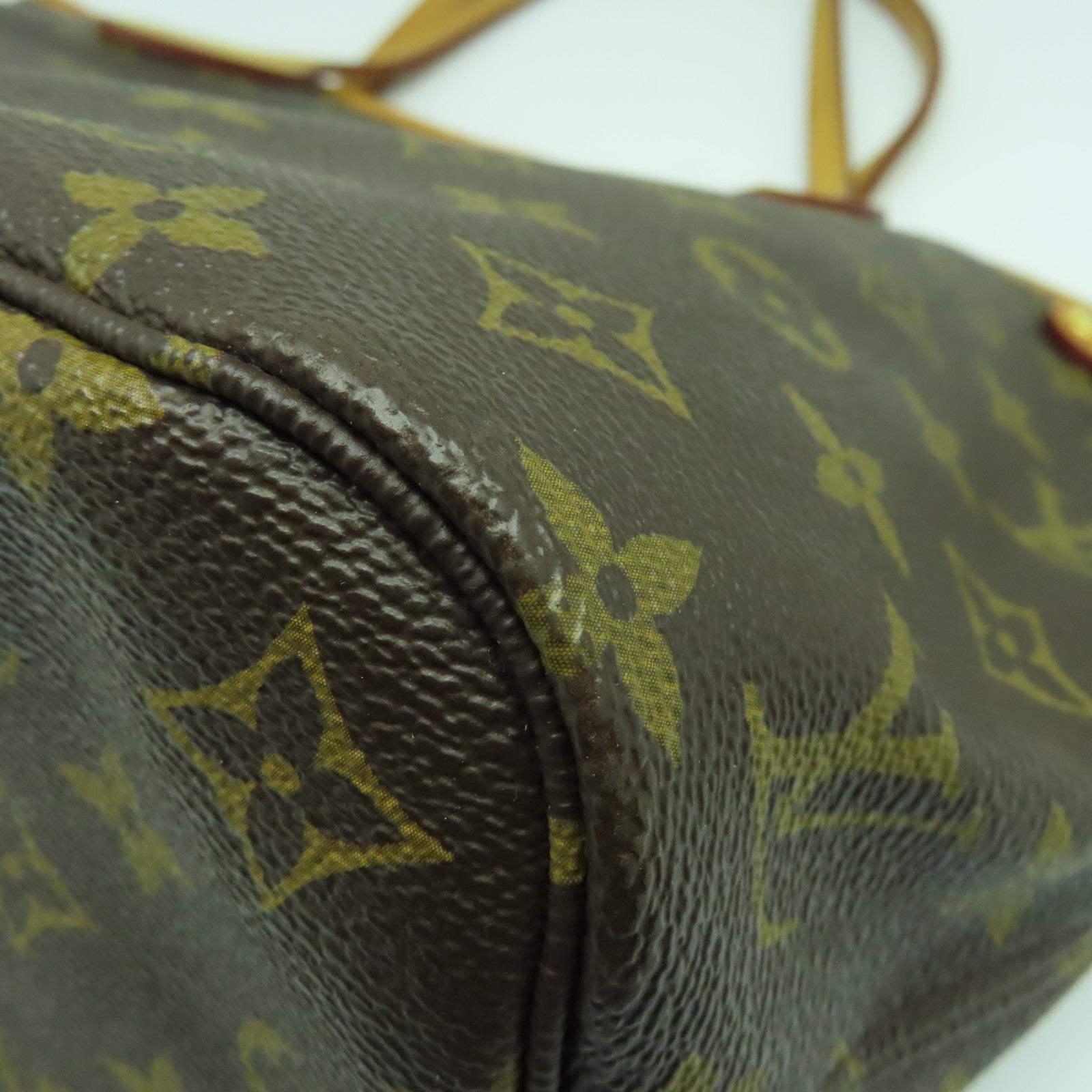 LOUIS VUITTON Monogram Neverfull PM金扣肩背袋啡色
