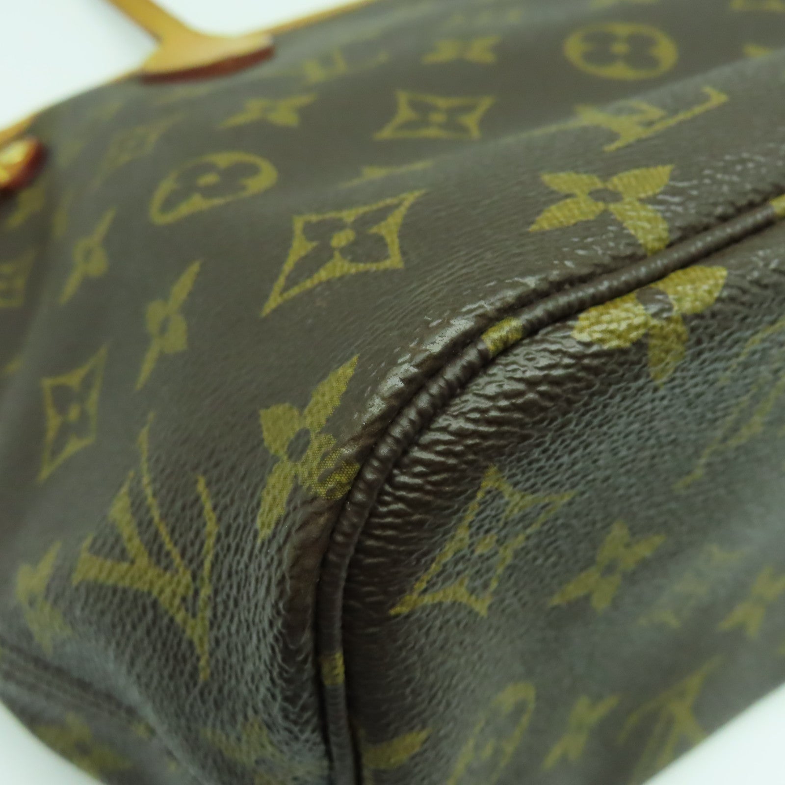 LOUIS VUITTON Monogram Neverfull PM金扣肩背袋啡色
