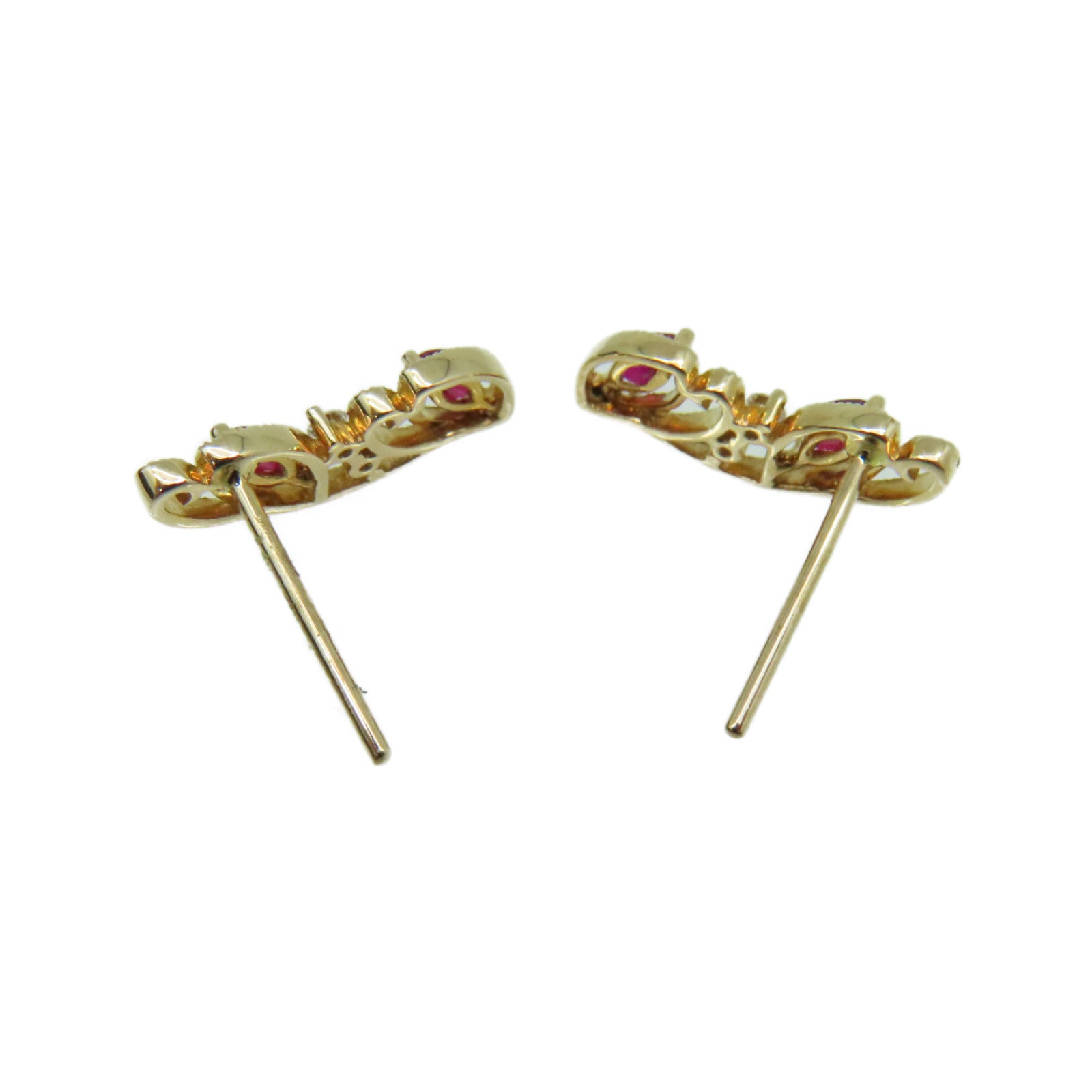 JEWELRY 【激減優惠】18K玫瑰金/0.4ct紅寶石/0.06ct鑽石Ruby Earrings耳環