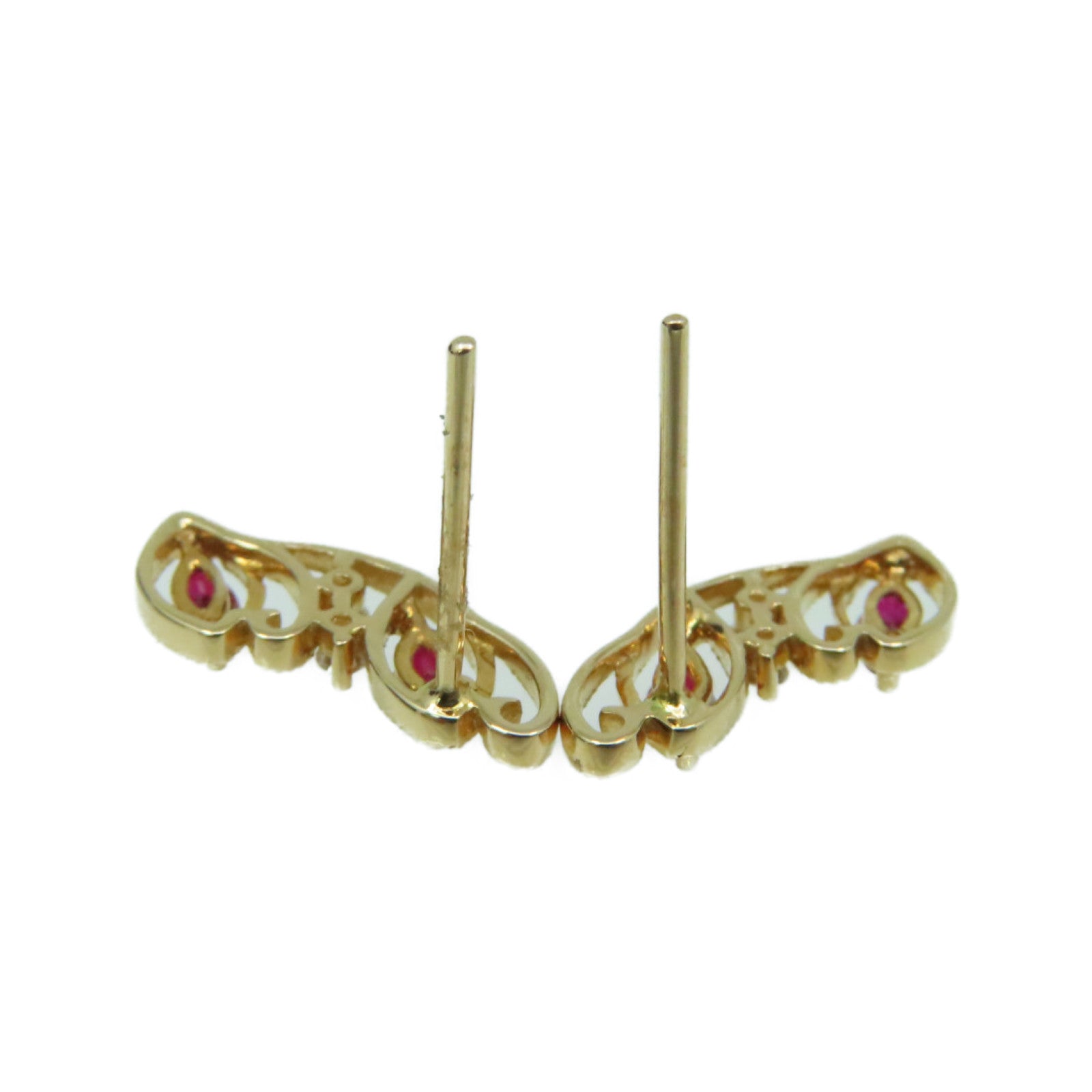 JEWELRY 【激減優惠】18K玫瑰金/0.4ct紅寶石/0.06ct鑽石Ruby Earrings耳環