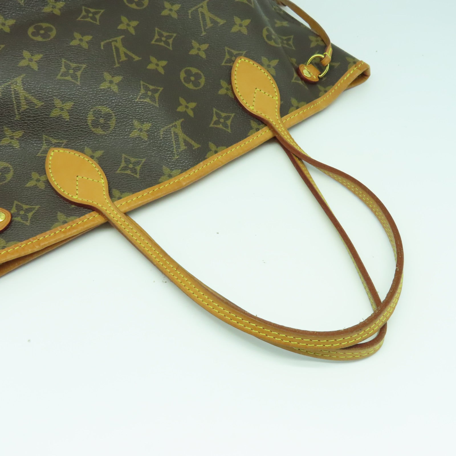 LOUIS VUITTON Monogram Neverfull PM金扣肩背袋啡色