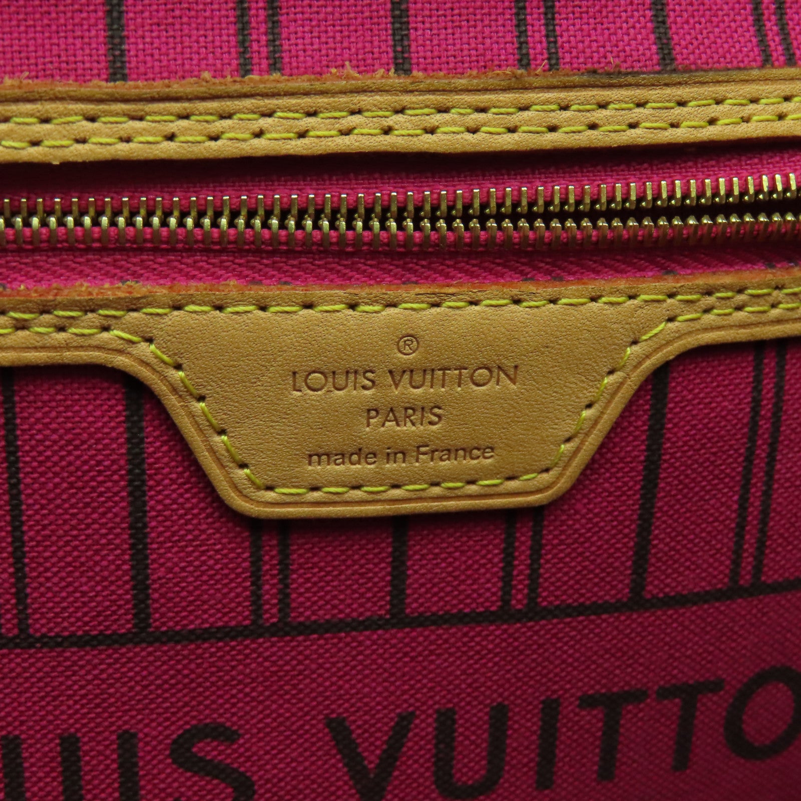 LOUIS VUITTON Monogram Neverfull PM金扣肩背袋啡色