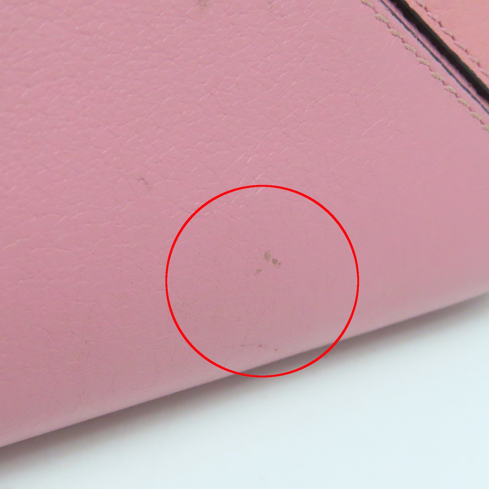 LOEWE 牛皮皮革Zipped Long Wallet金扣长钱包粉红色