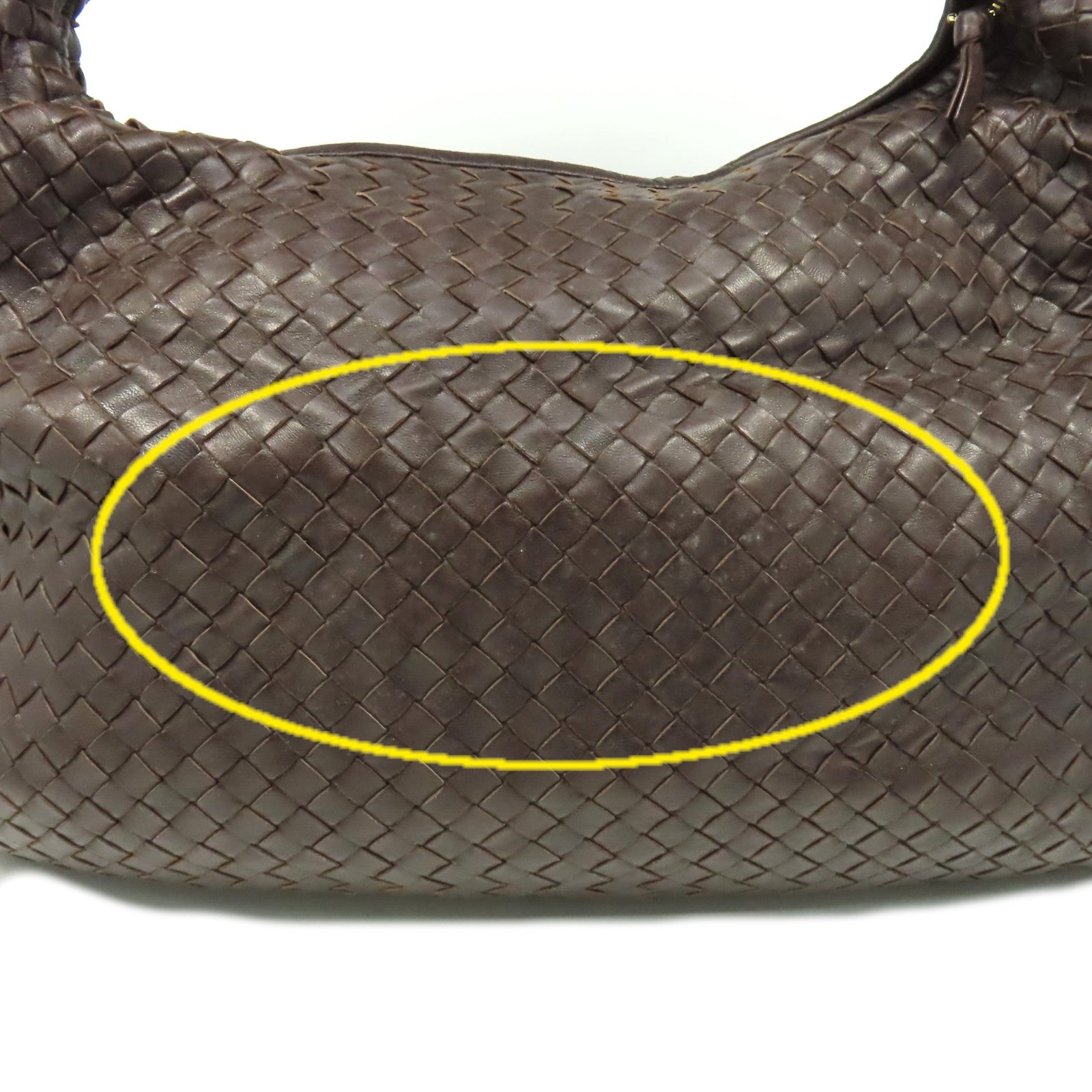 BOTTEGA VENETA 織紋皮革Shoulder Bag肩背袋啡色