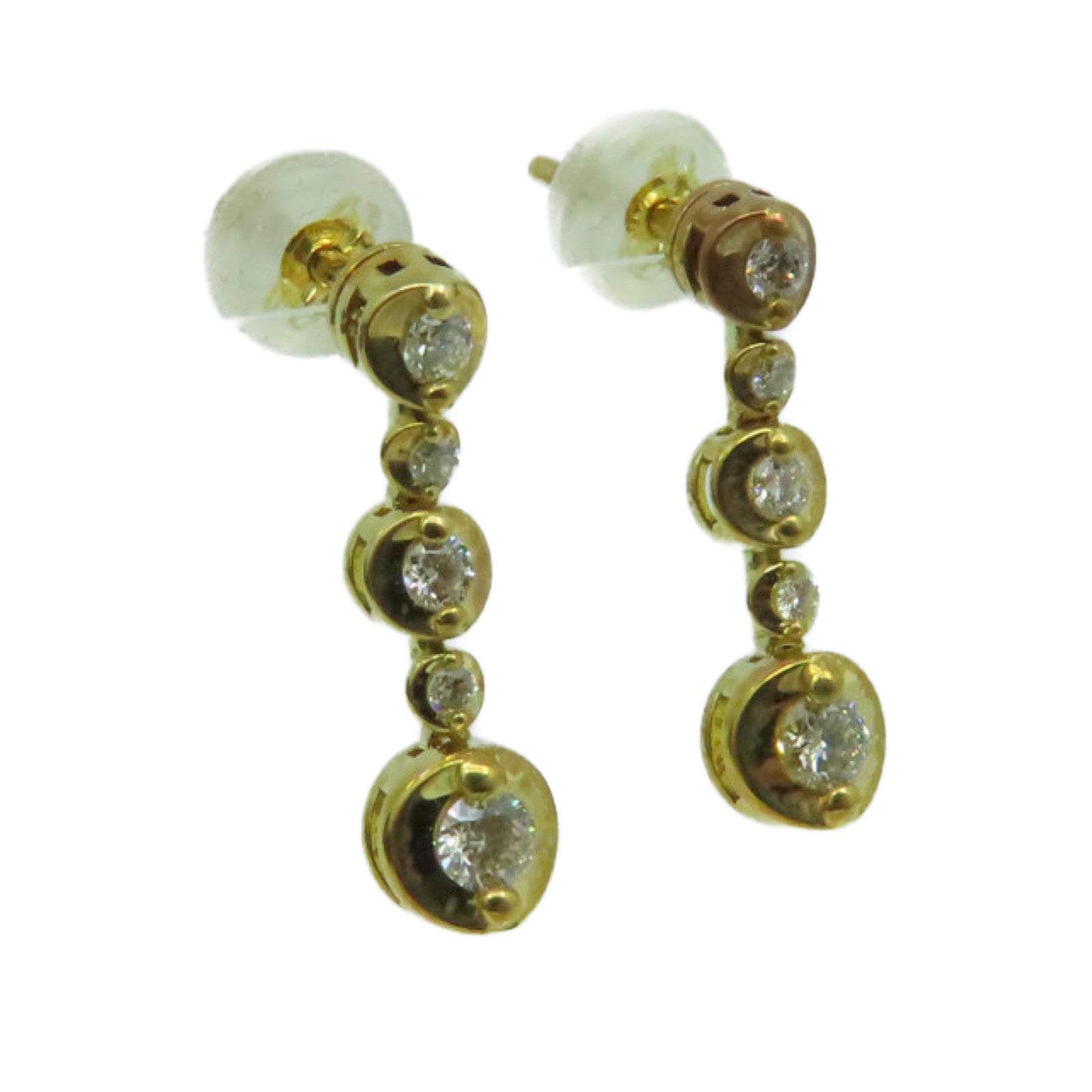 JEWELRY 【激减优惠】18K黄金/0.24ct钻石Diamond Earrings耳环