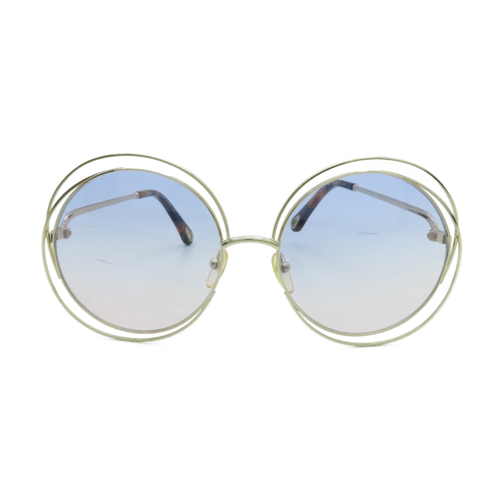 Chloe 金屬/PVC Sunglasses太陽眼鏡金色/紫色/粉紅色