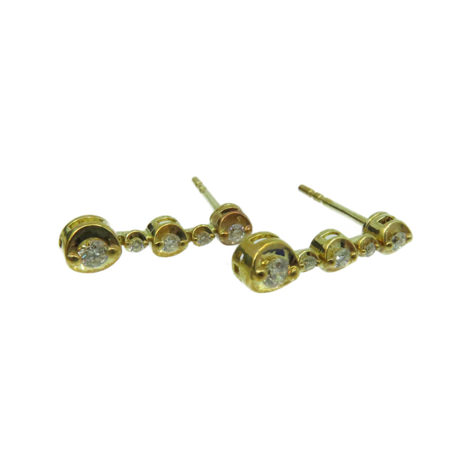 JEWELRY 【激减优惠】18K黄金/0.24ct钻石Diamond Earrings耳环