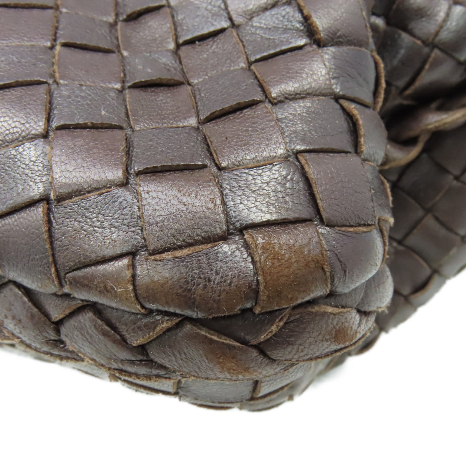 BOTTEGA VENETA 織紋皮革Shoulder Bag肩背袋啡色