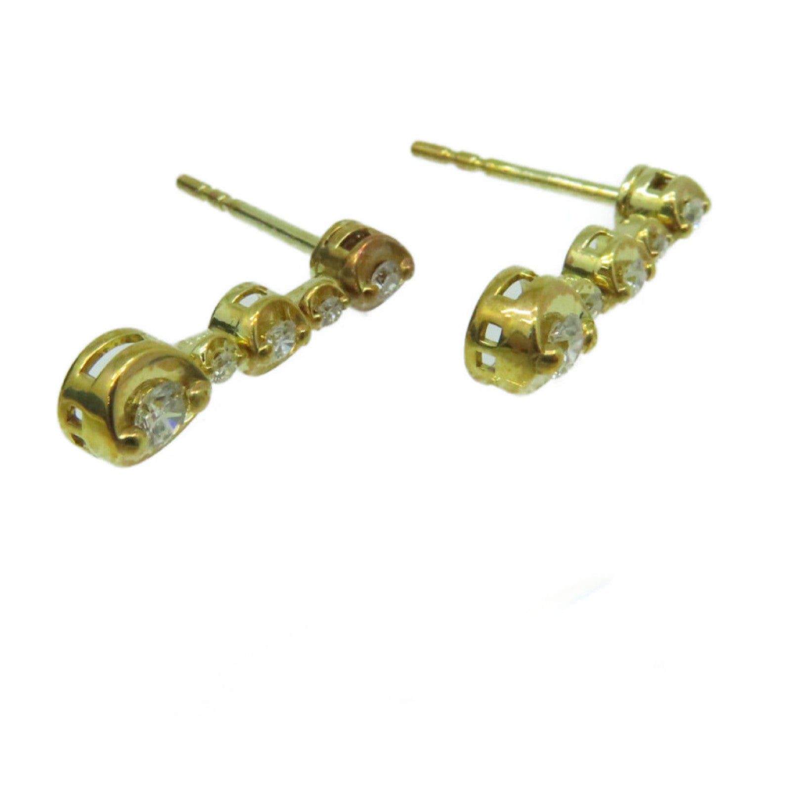 JEWELRY 【激减优惠】18K黄金/0.24ct钻石Diamond Earrings耳环